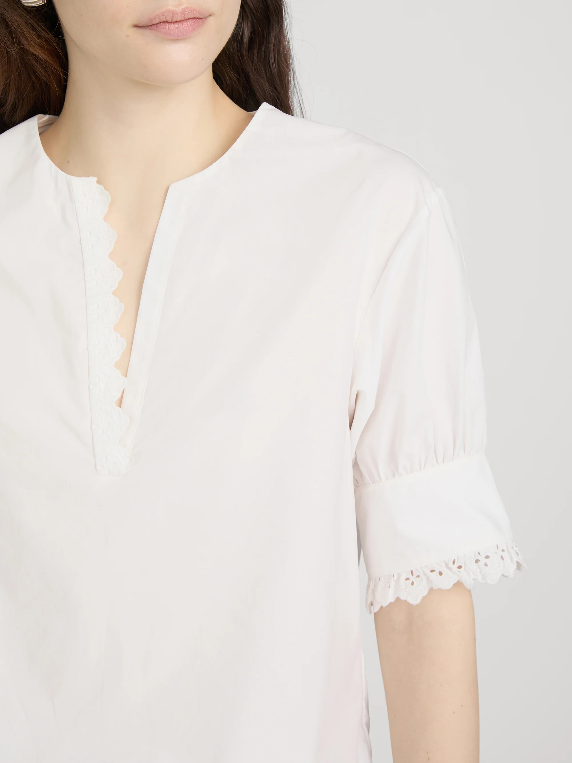 The Keepsake Popover Top -- White - Image 4