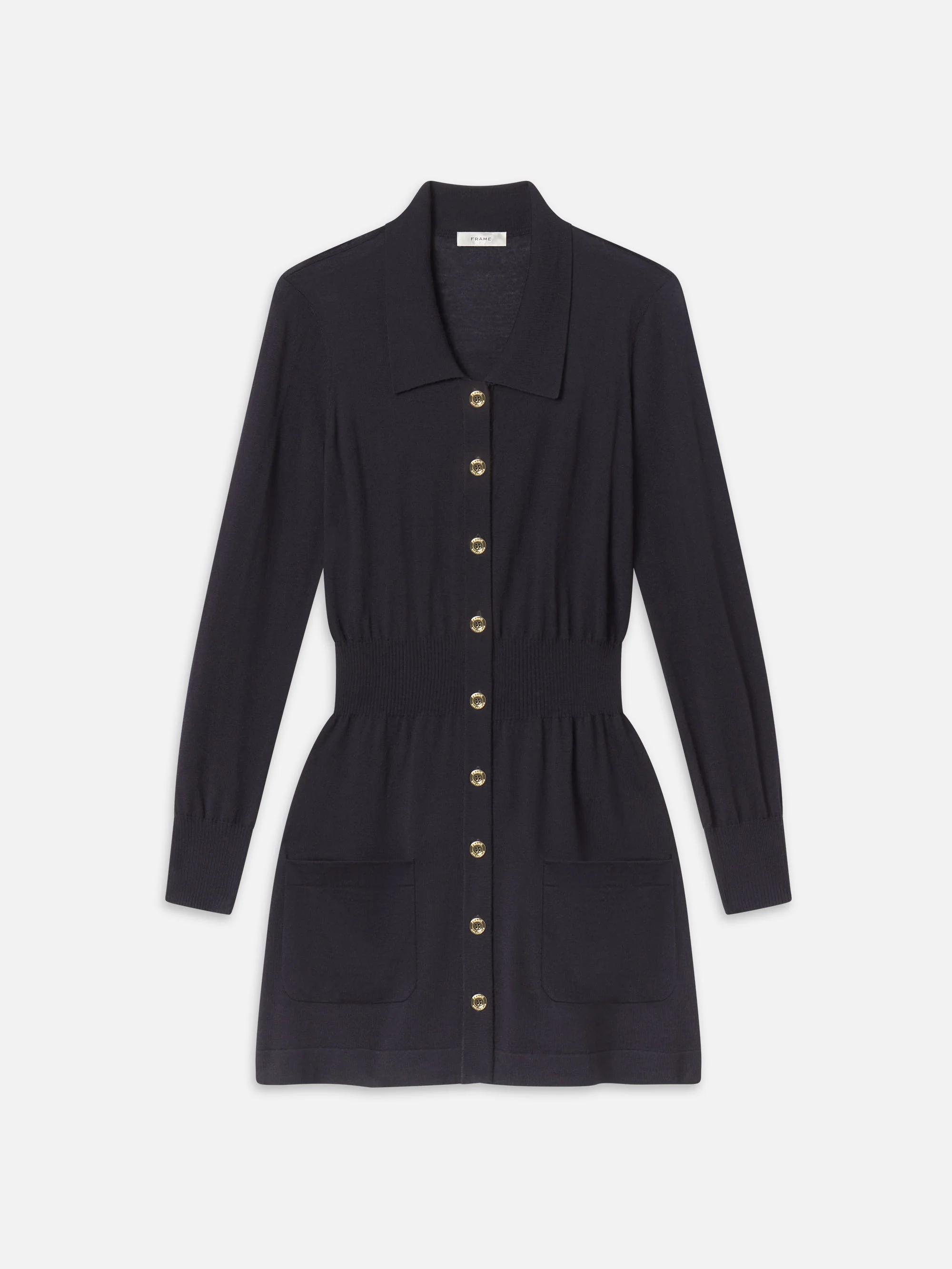 The Knit Polo Dress -- Navy