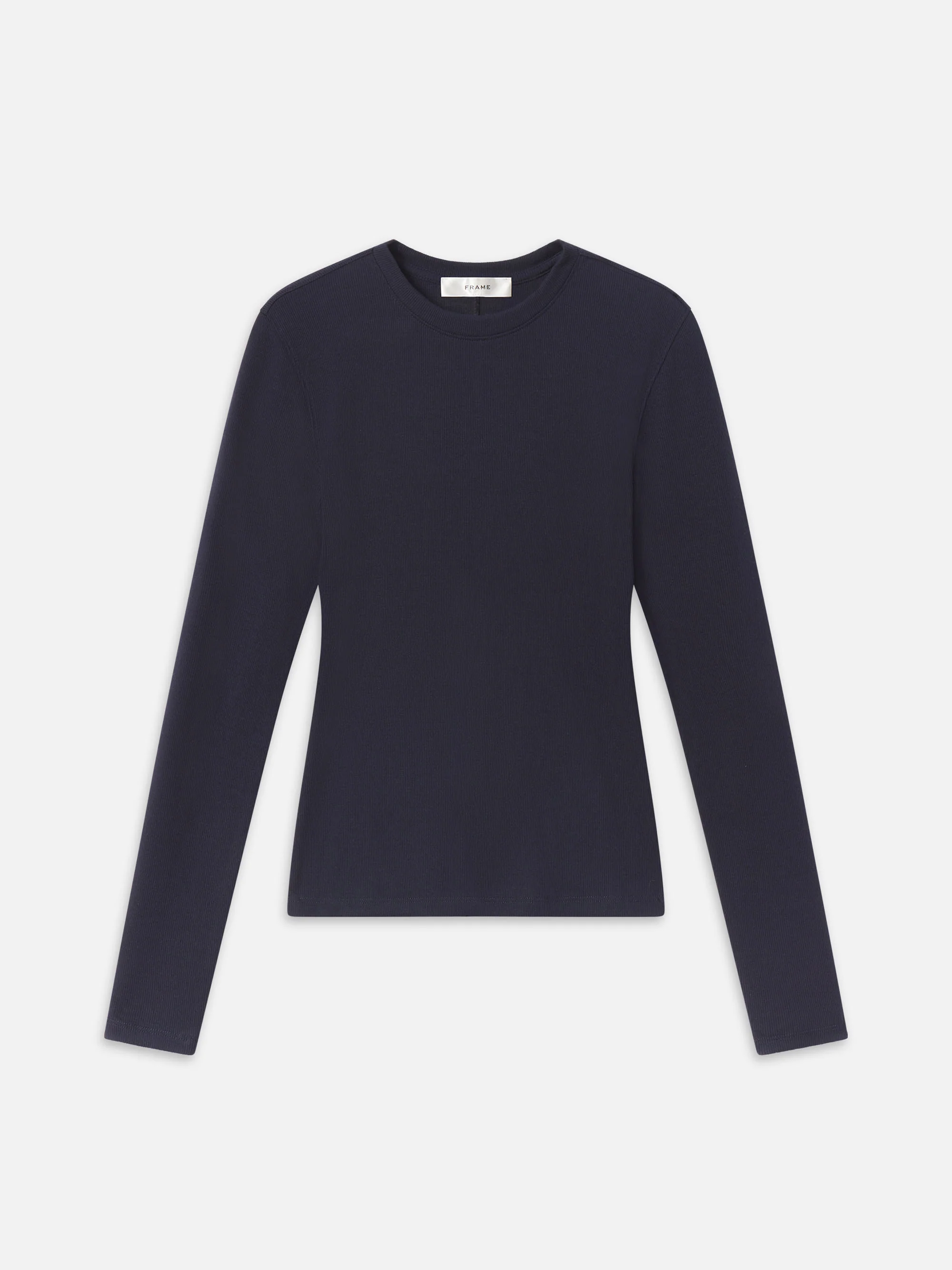 The Long Sleeve Rib Crew -- Navy