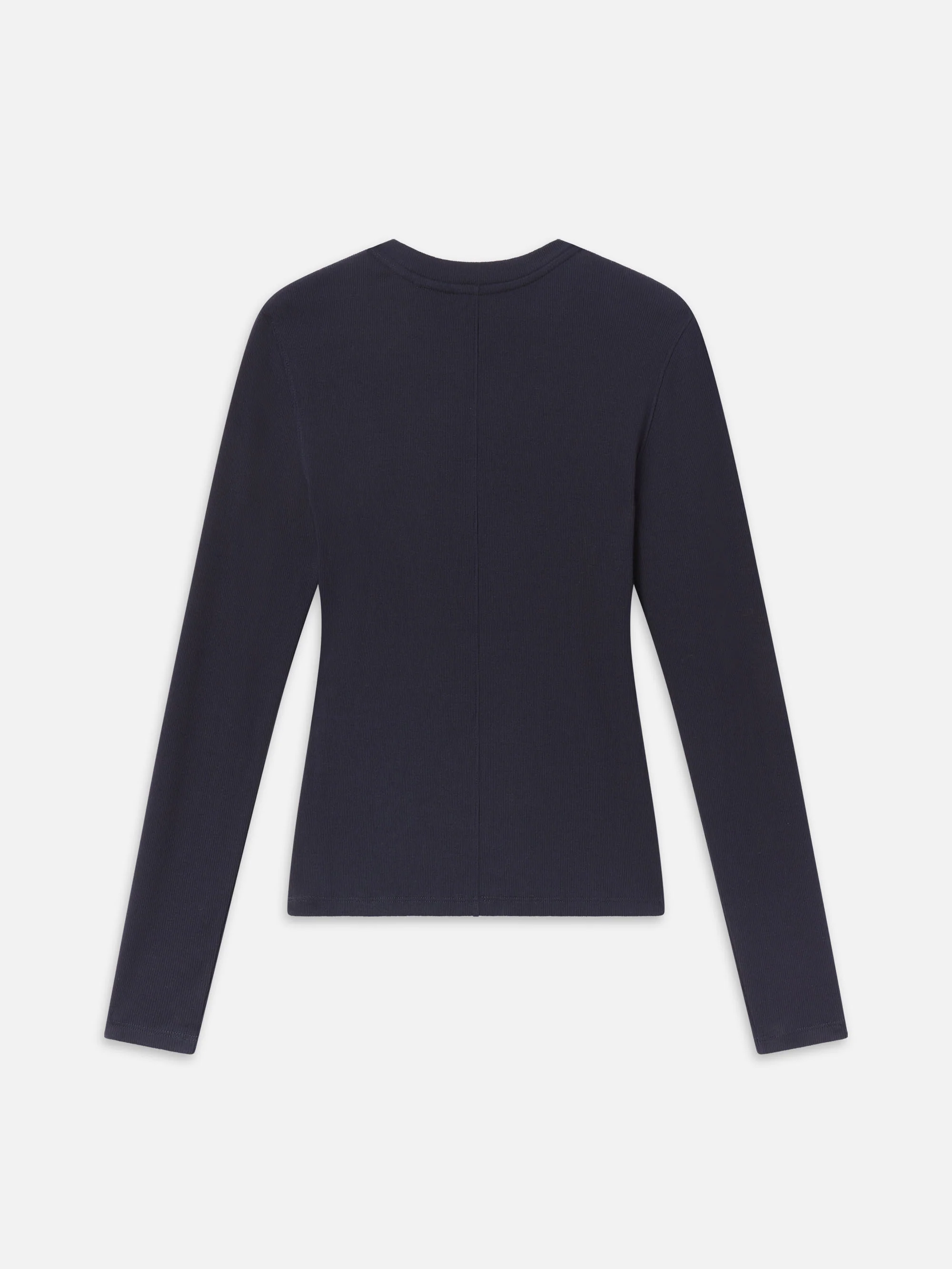 The Long Sleeve Rib Crew -- Navy - Image 3