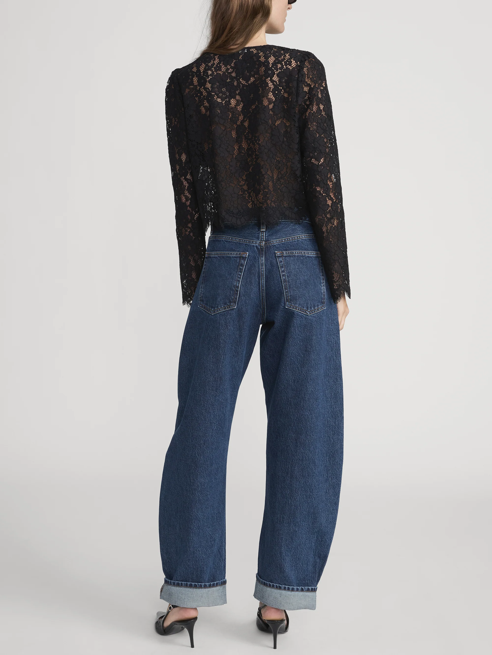 The Lace Blouse -- Black - Image 6