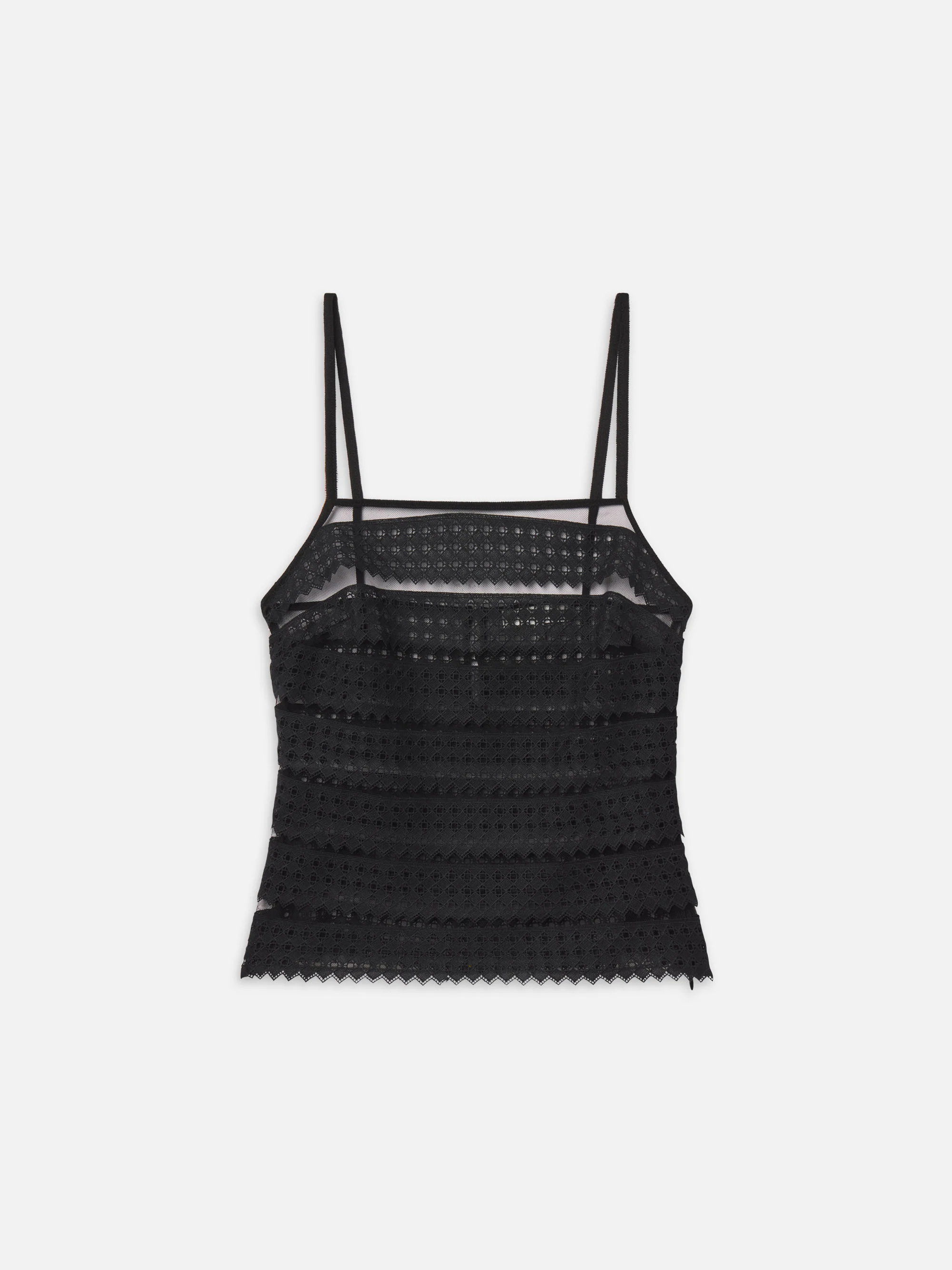 The Lattice Crochet Cami -- Black