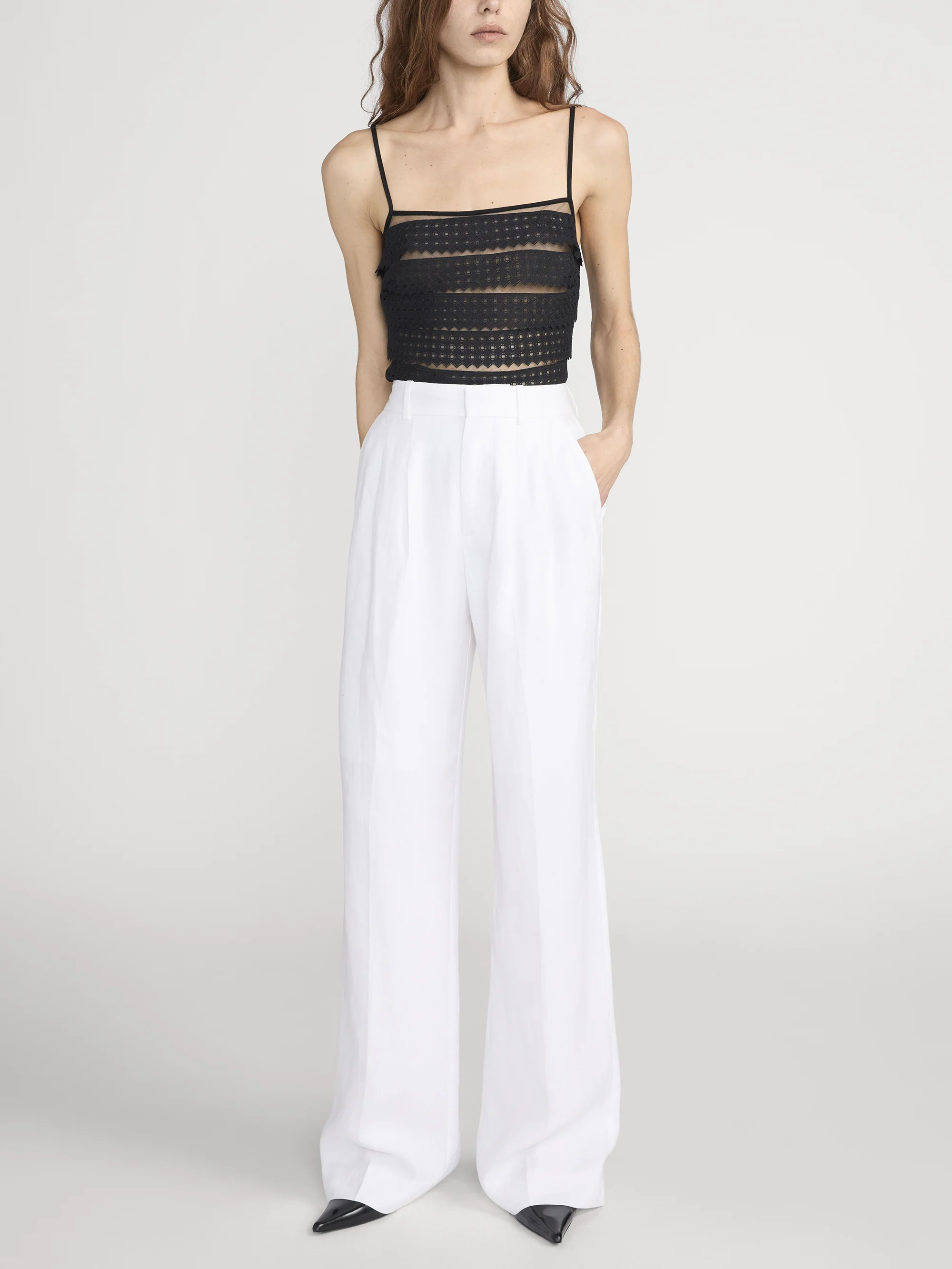 The Lattice Crochet Cami -- Black - Image 2