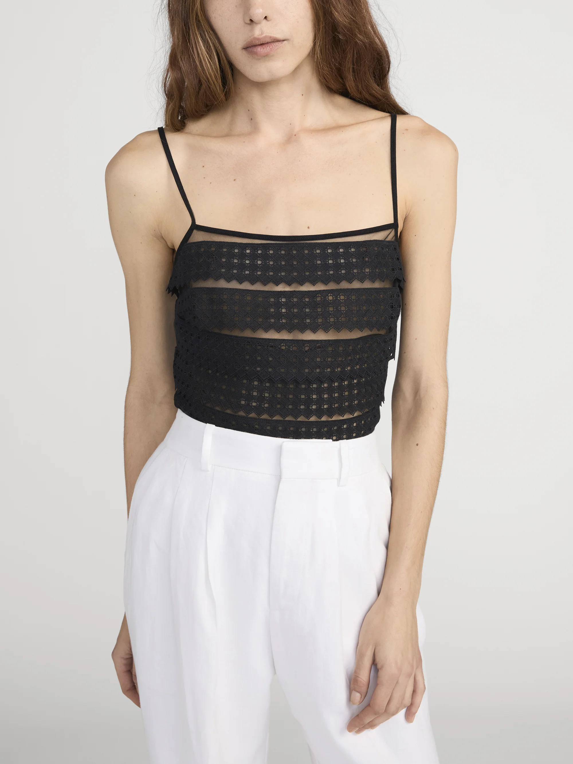 The Lattice Crochet Cami -- Black - Image 3