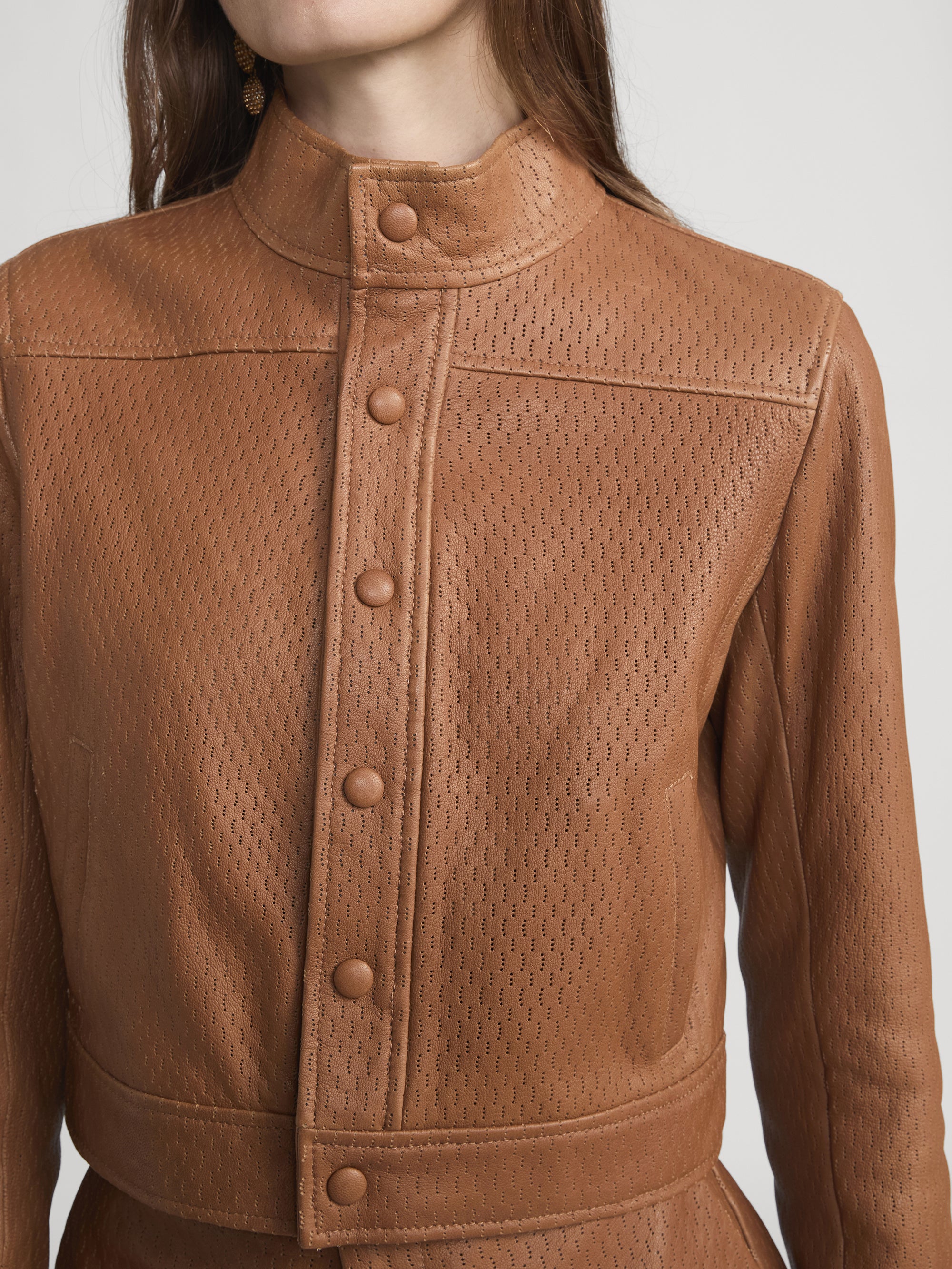 The Leather Trucker Jacket -- Ochre - Image 4