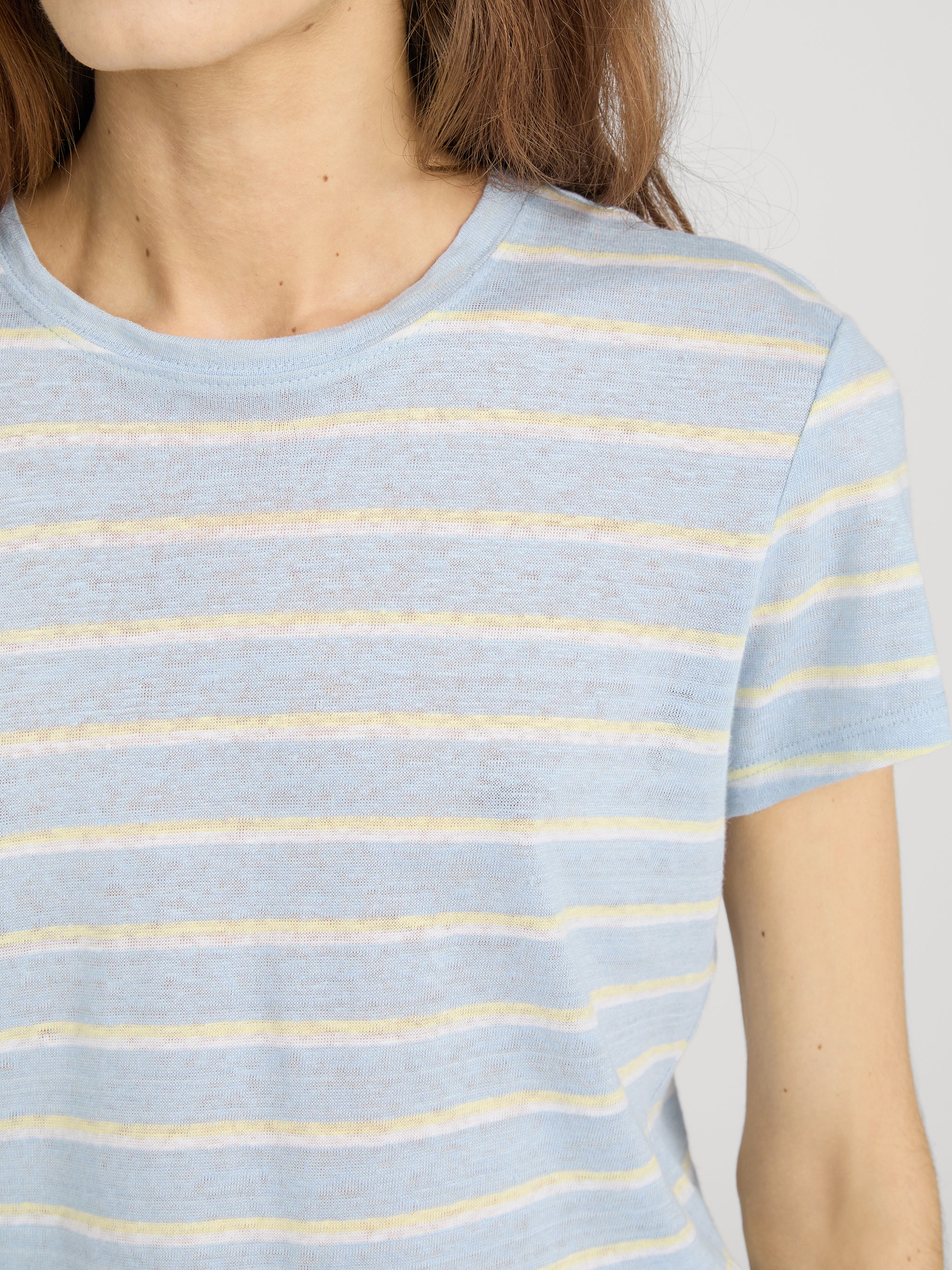 The Linen Baby Tee -- Chambray Blue Multi - Image 5