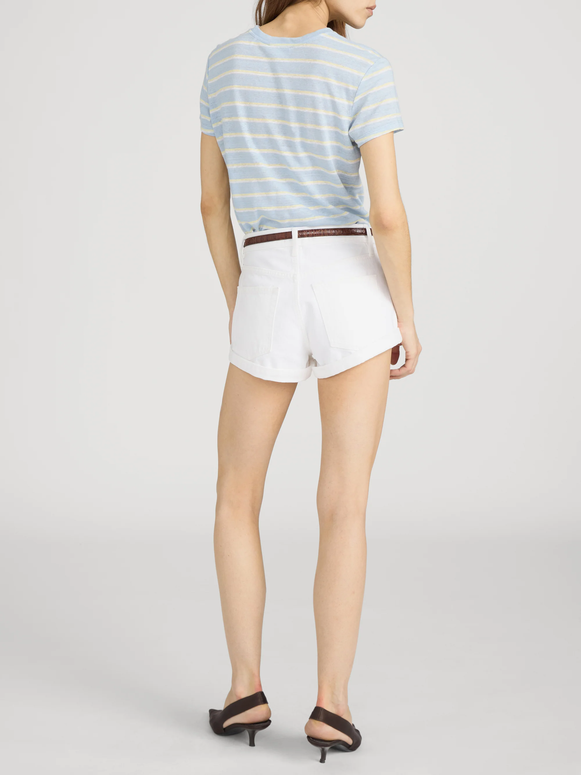 The Linen Baby Tee -- Chambray Blue Multi - Image 6