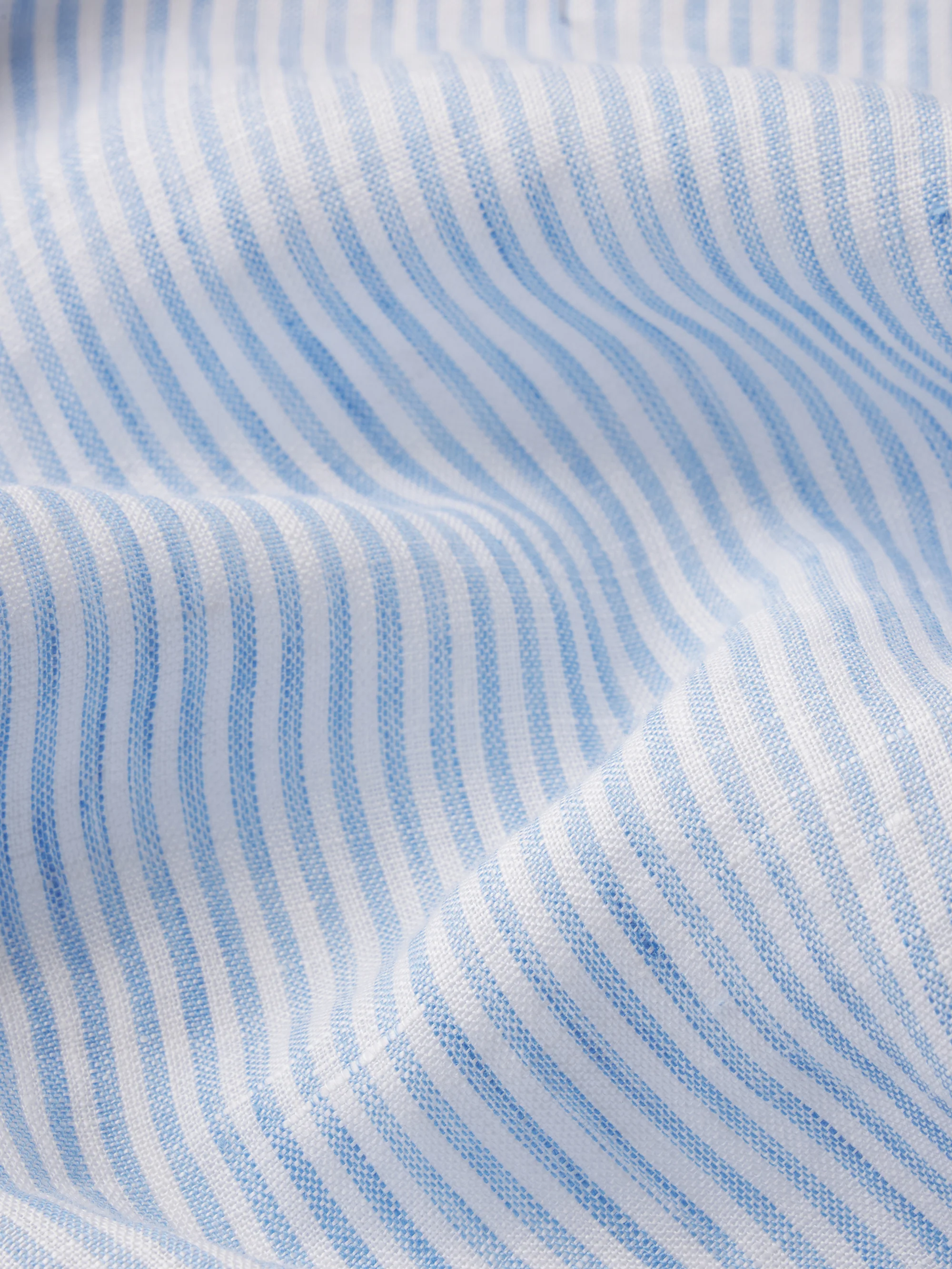 The Linen Belted Dress Chambray -- Blue Multi - Image 6