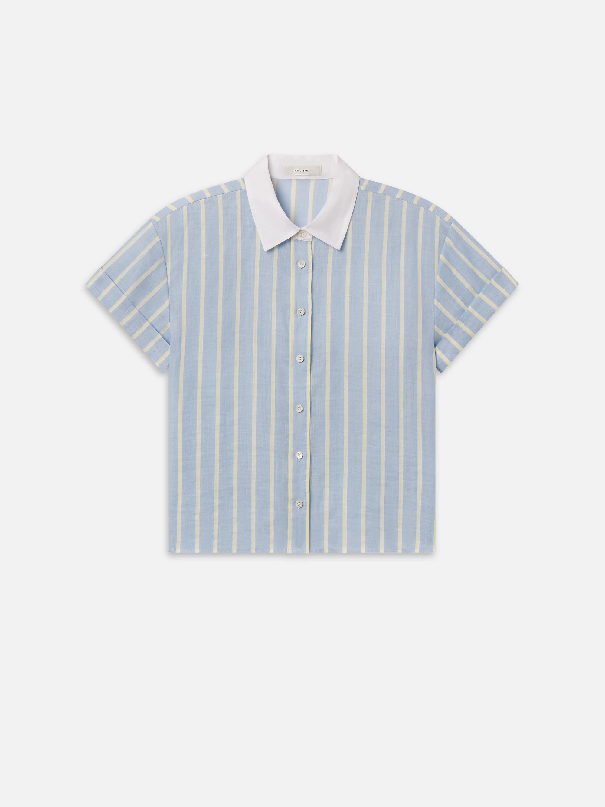 The Linen Boardwalk Shirt -- Chambray Blue Multi