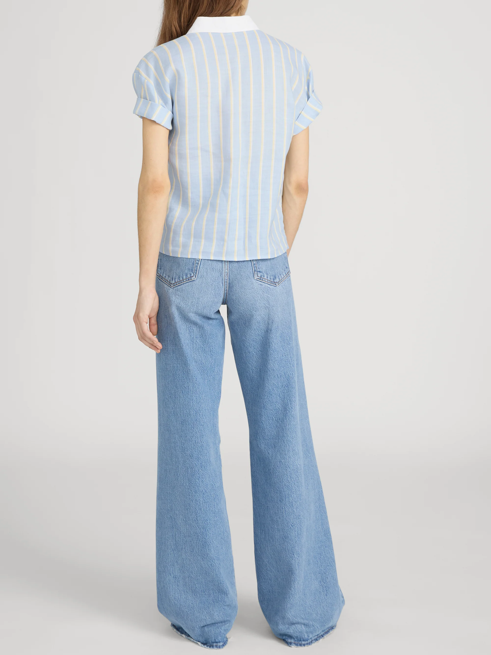 The Linen Boardwalk Shirt -- Chambray Blue Multi - Image 6