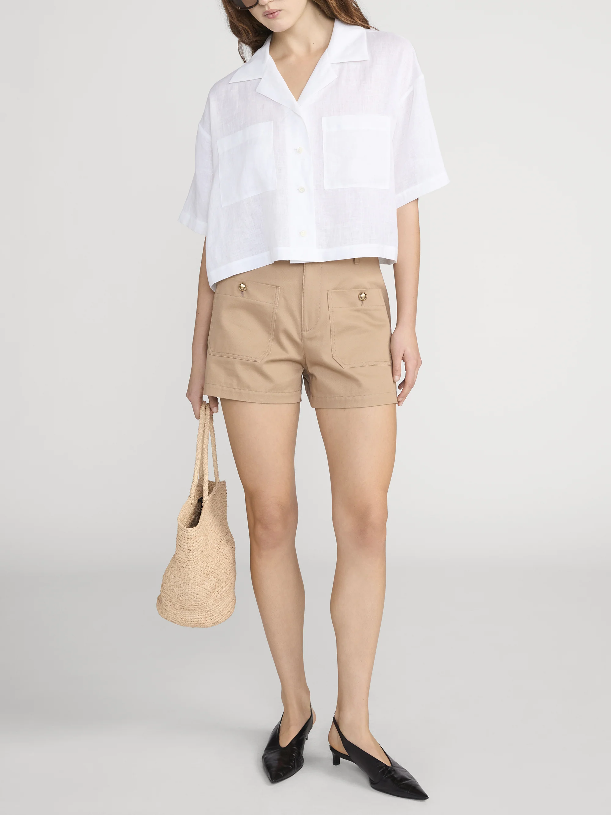The Linen Pocket Shirt -- White - Image 2