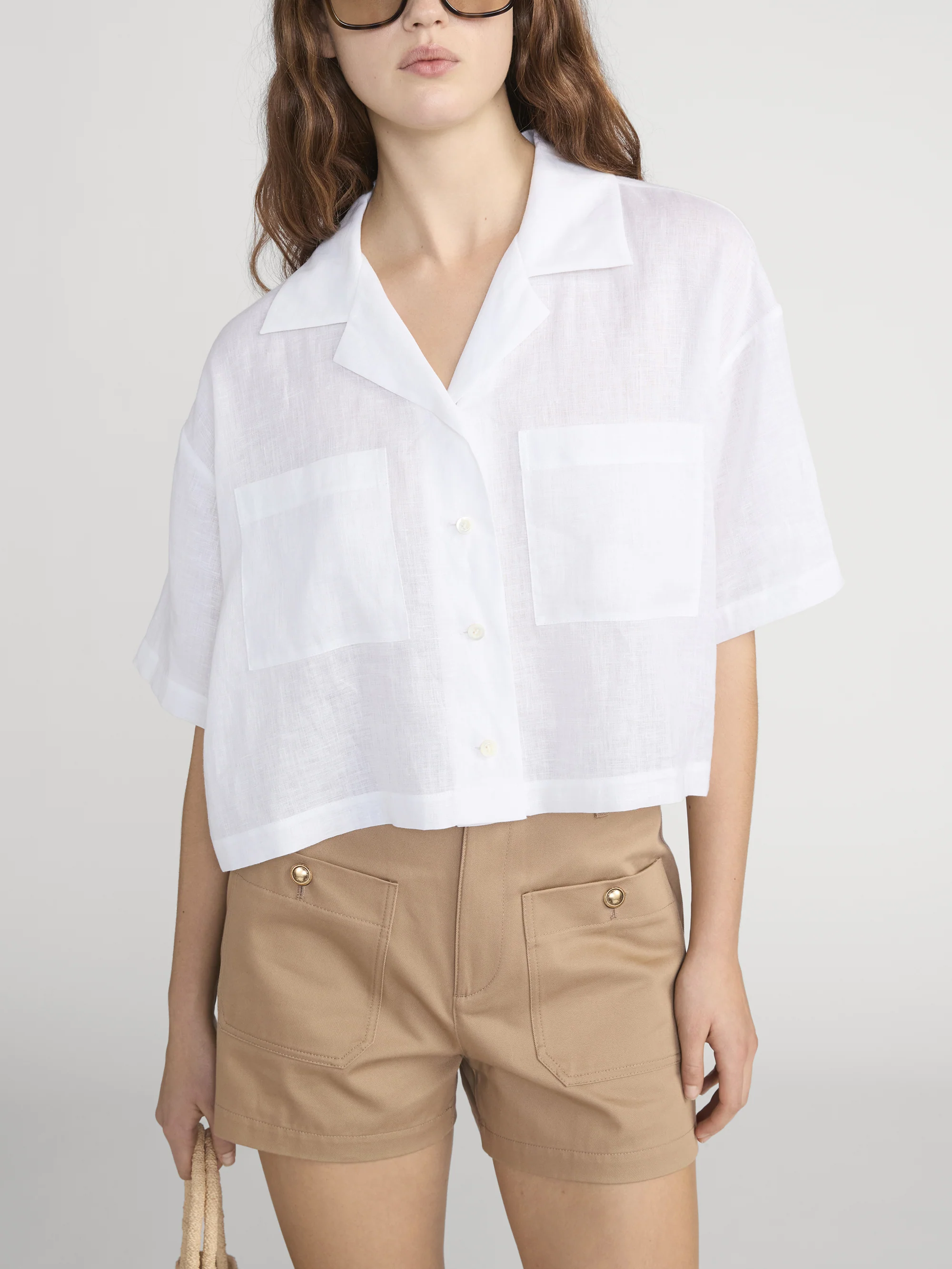 The Linen Pocket Shirt -- White - Image 3