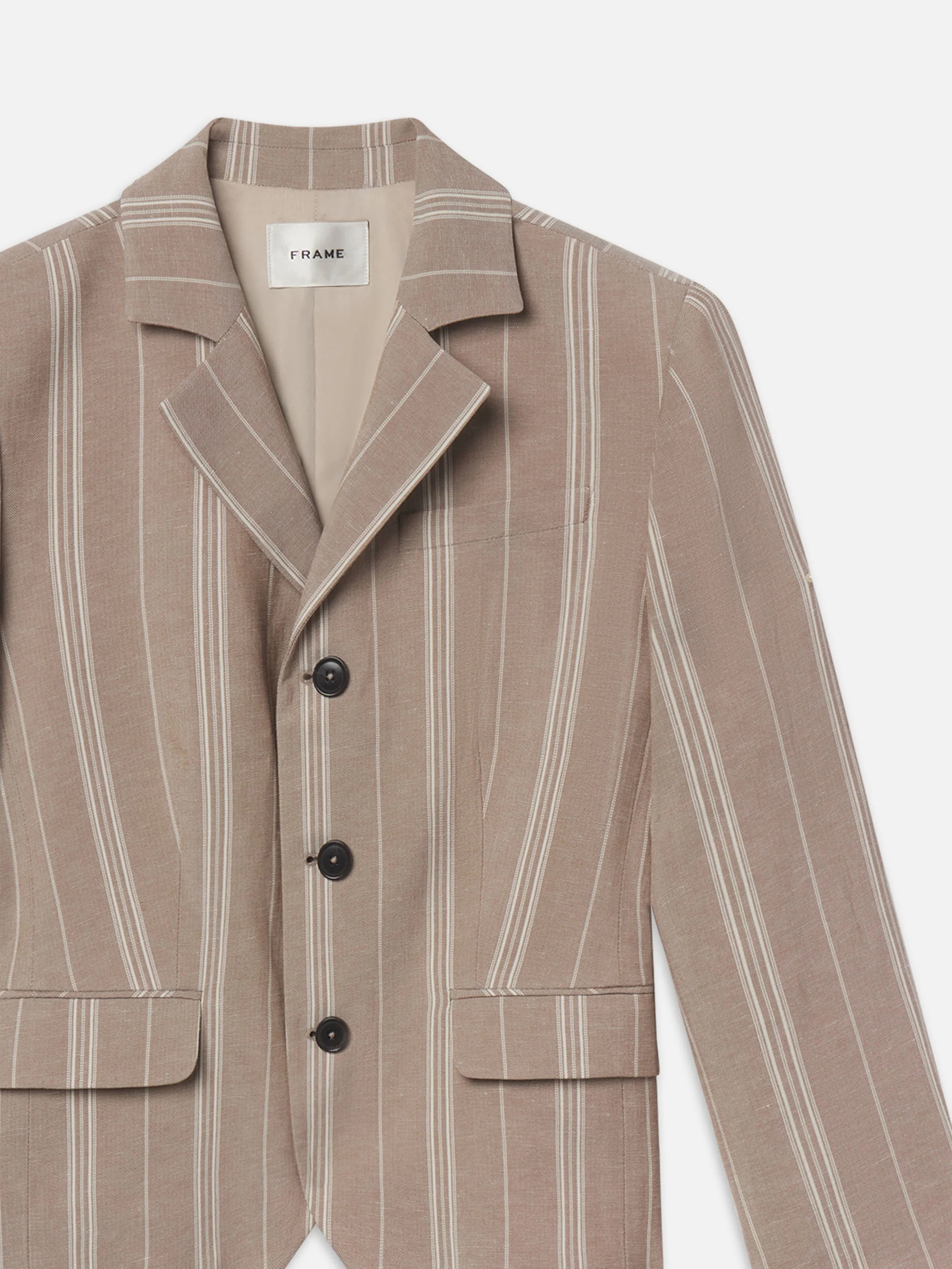 The Linen Smart Blazer -- Light Camel Multi - Image 2