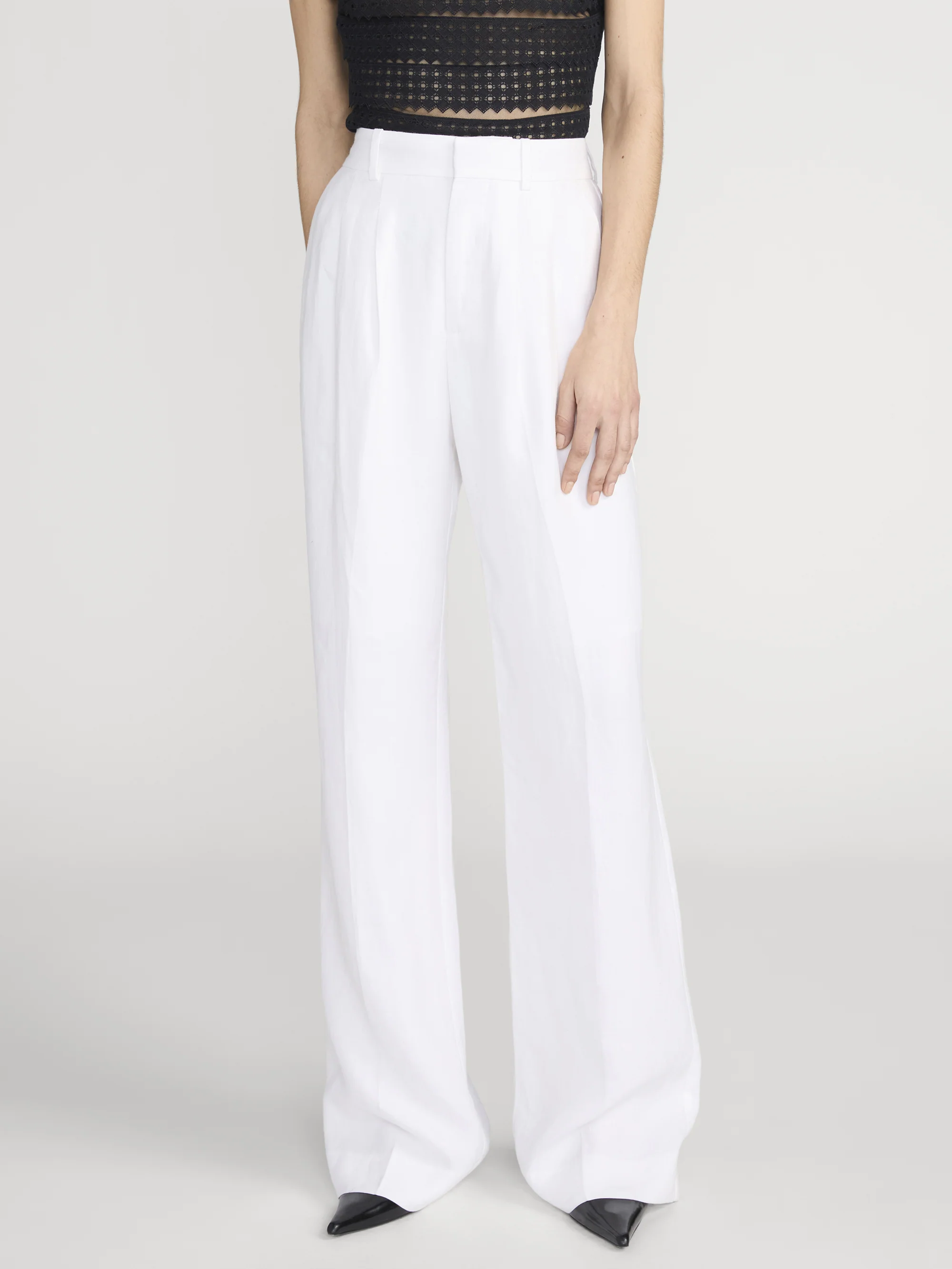 The Linen Trouser -- White - Image 3