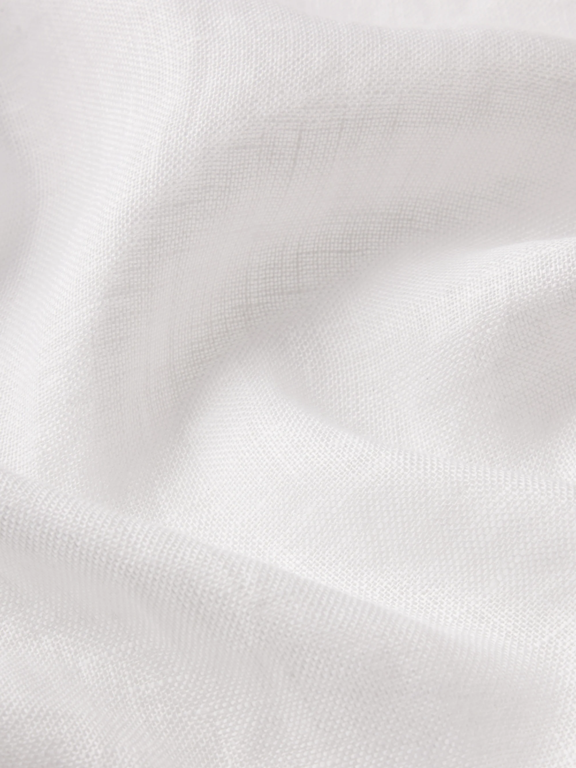 The Linen V-Neck Popover Top -- White - Image 7