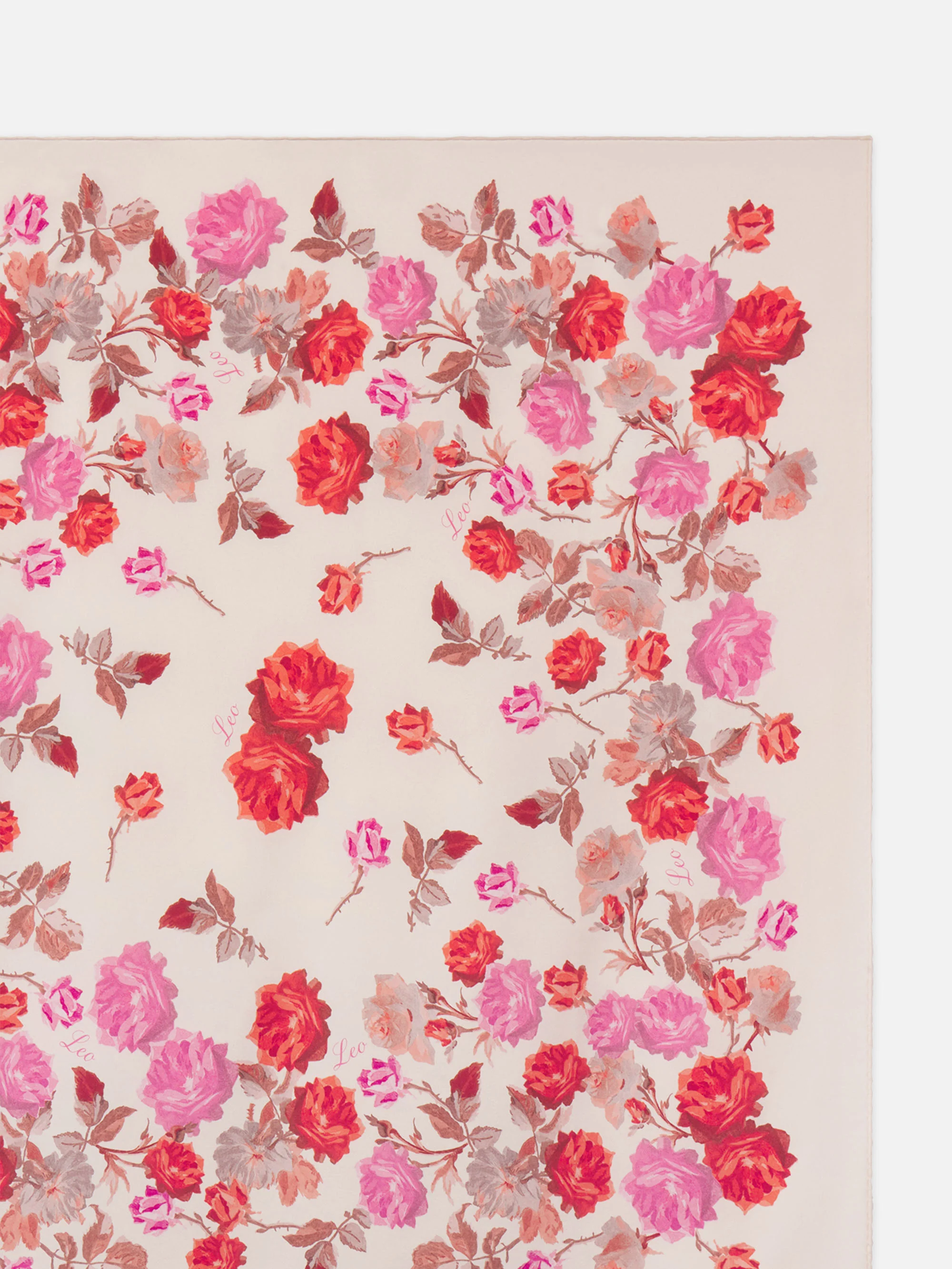 The Lucky Silk Scarf -- Light Pink Multi - Image 4