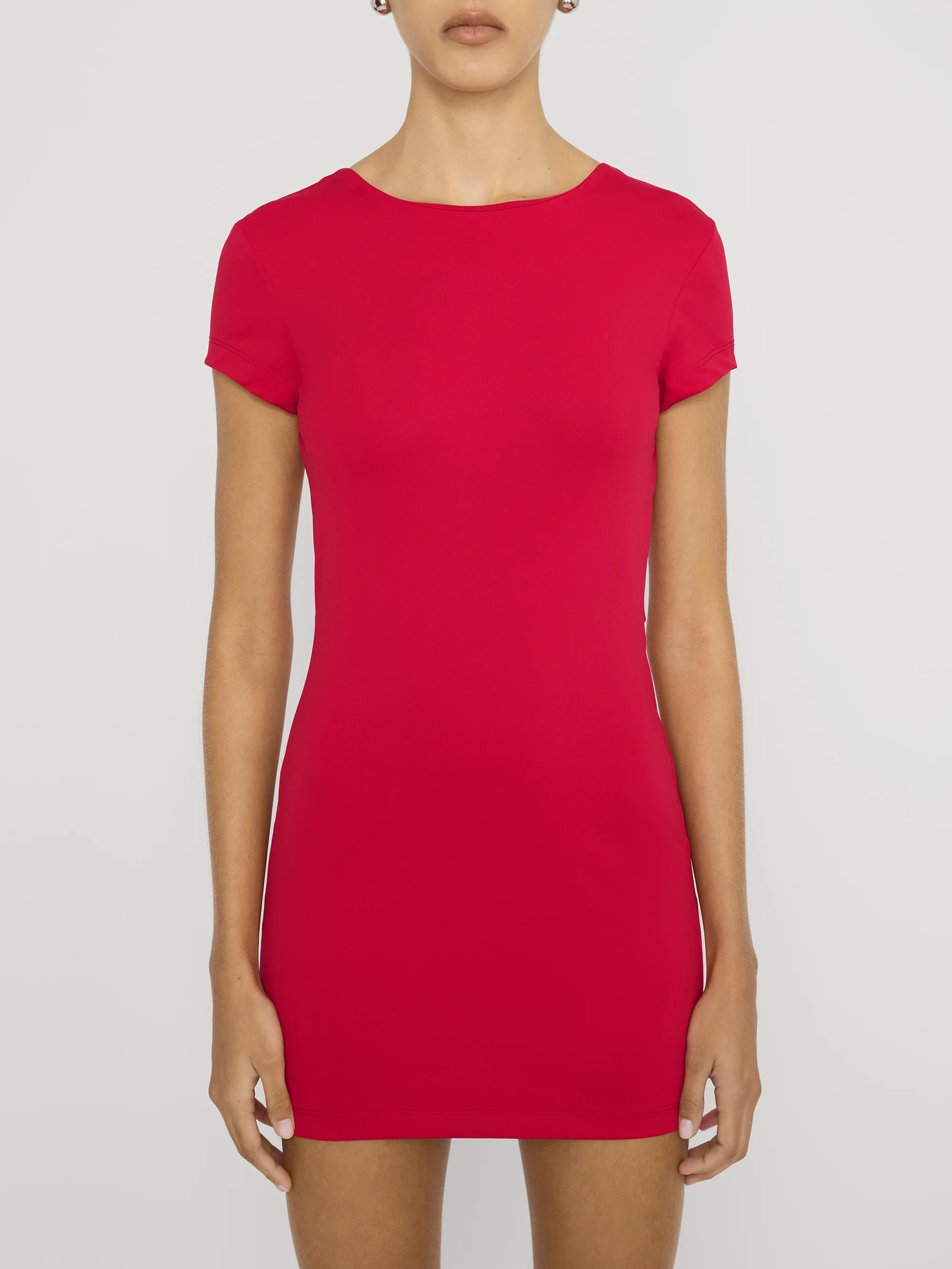 The Monaco Mini Dress -- Red - Image 3