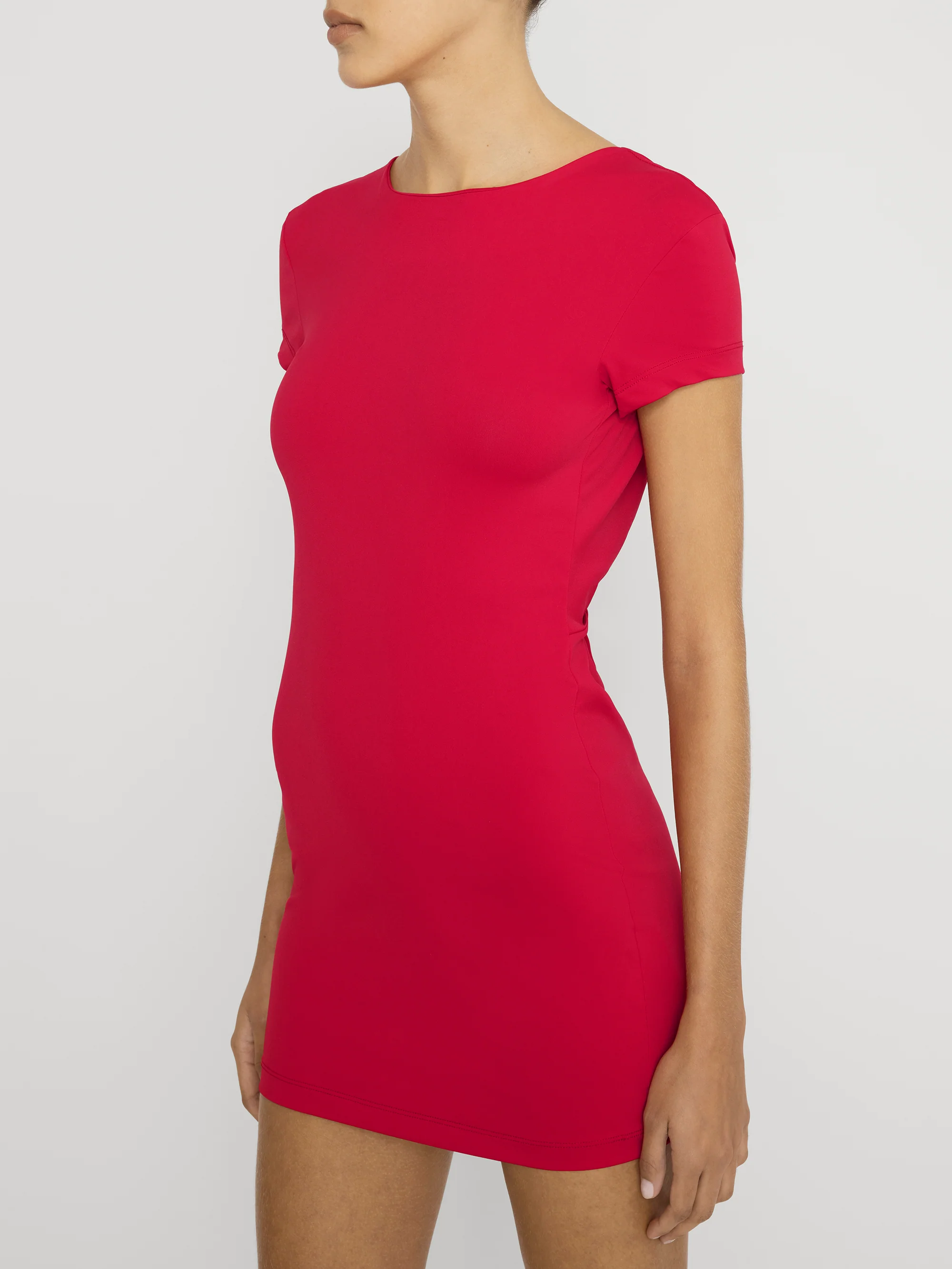 The Monaco Mini Dress -- Red - Image 4