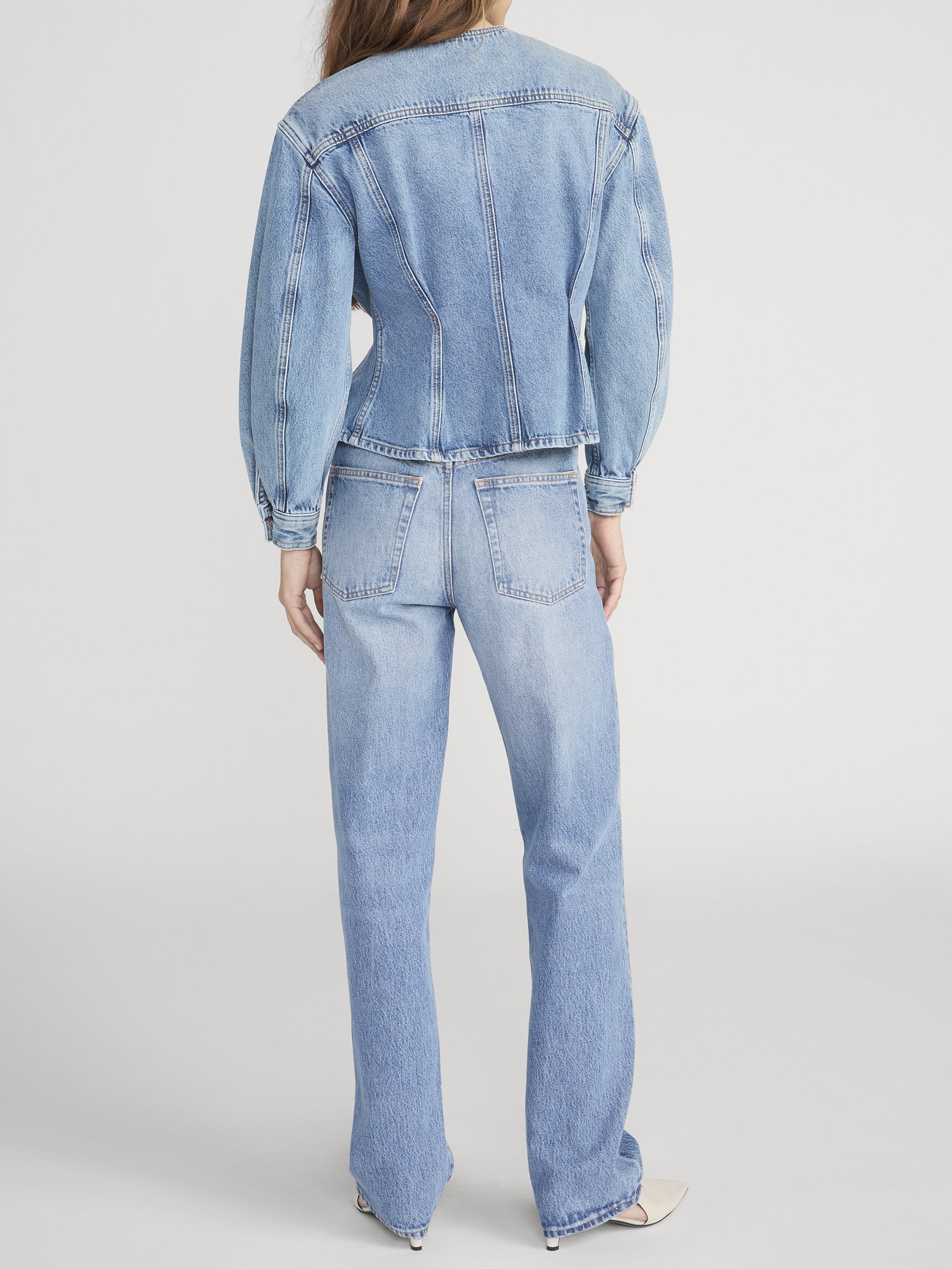 The Nipped Collarless Jacket -- Umbria - Image 5