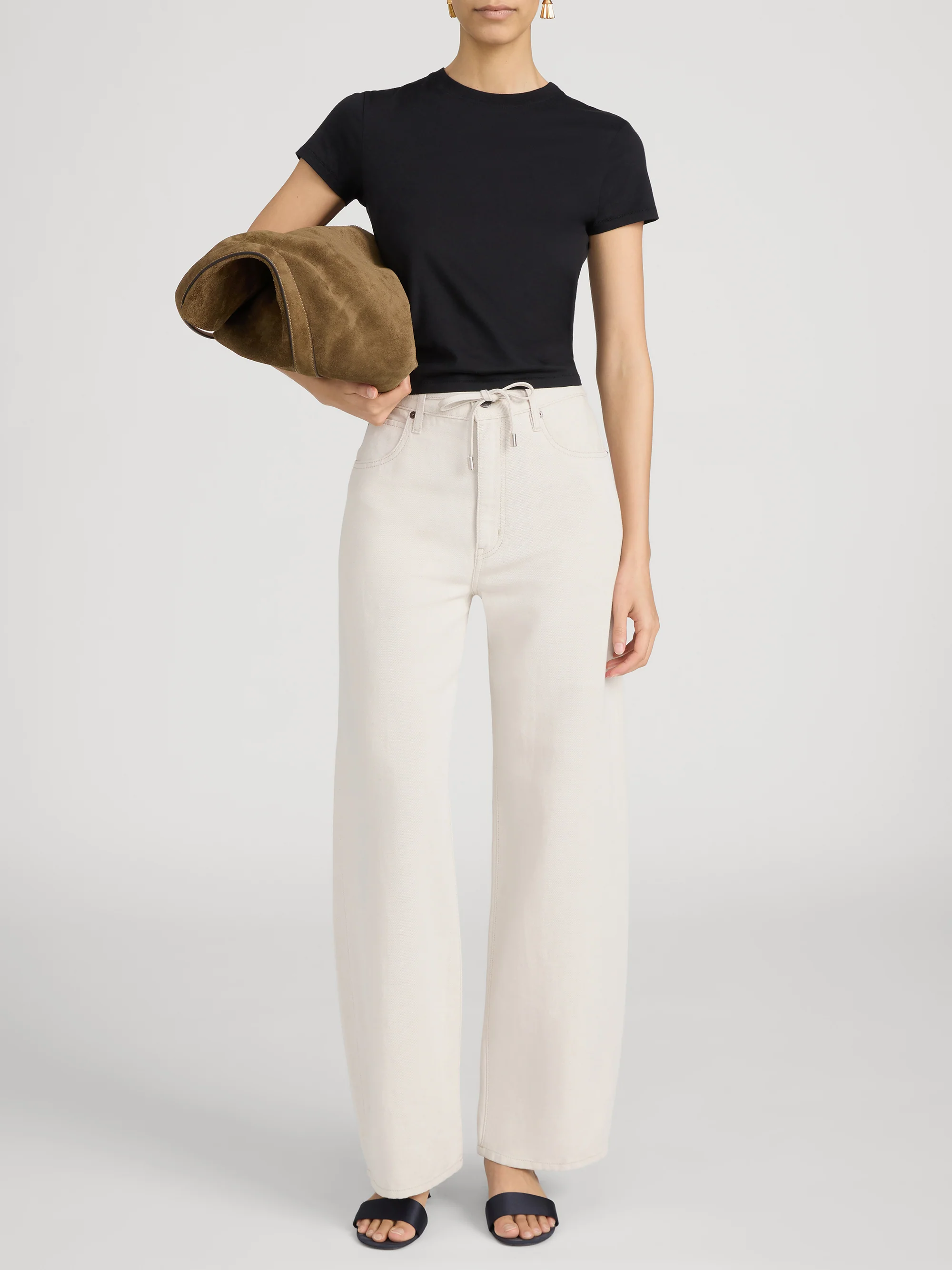 The Off Duty Drawstring Bow -- Natural Ecru - Image 2