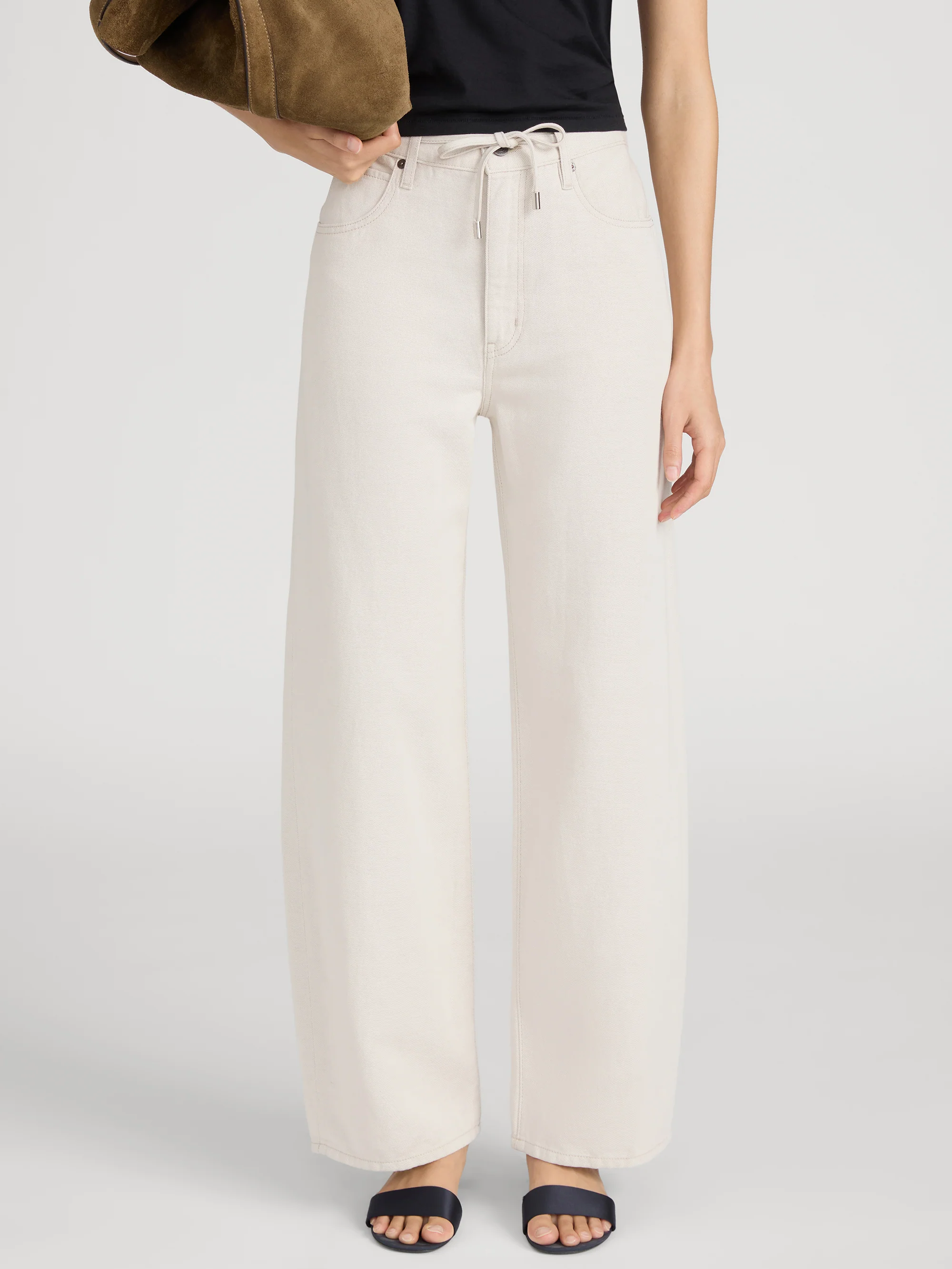 The Off Duty Drawstring Bow -- Natural Ecru - Image 3