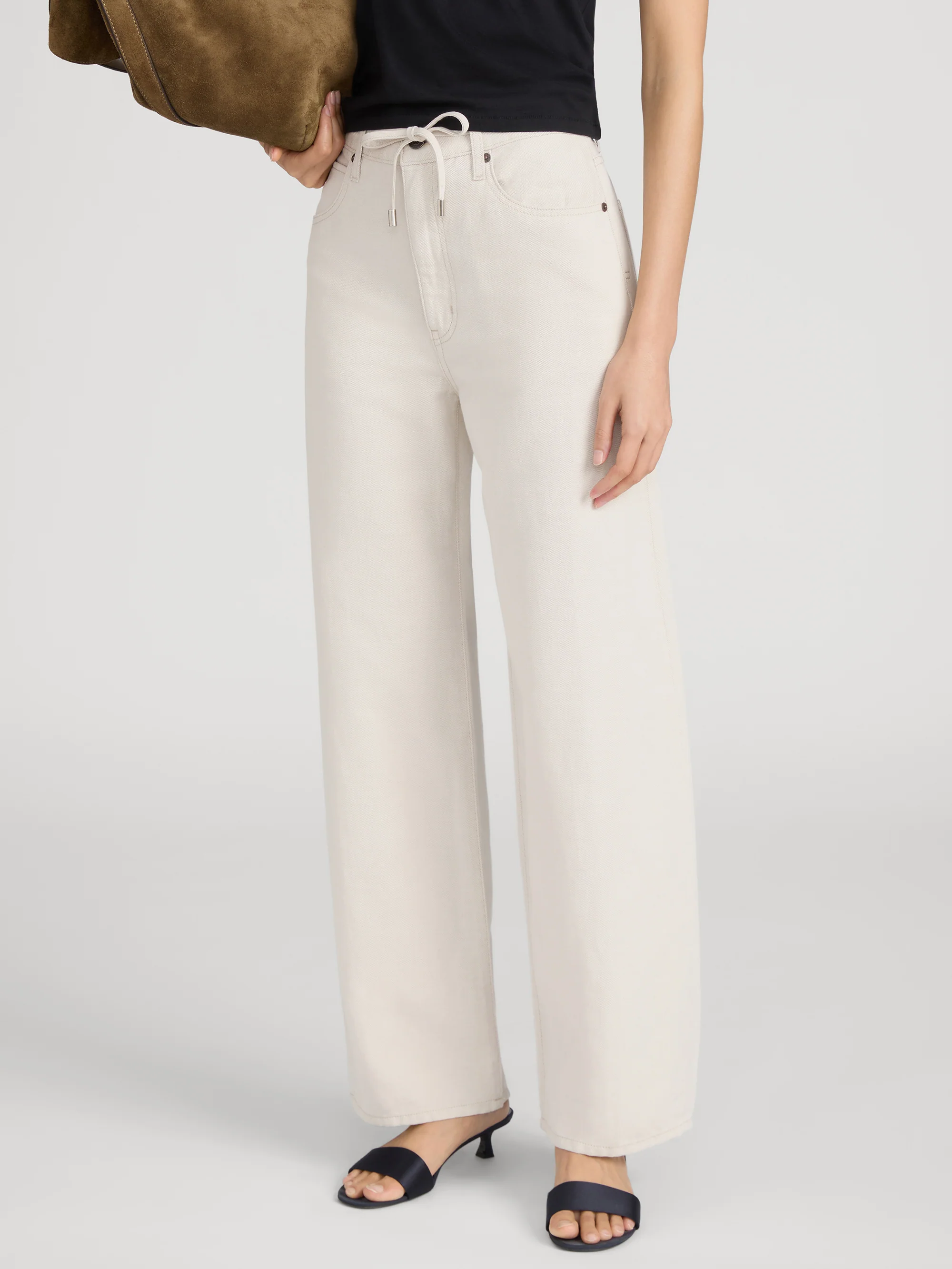 The Off Duty Drawstring Bow -- Natural Ecru - Image 4