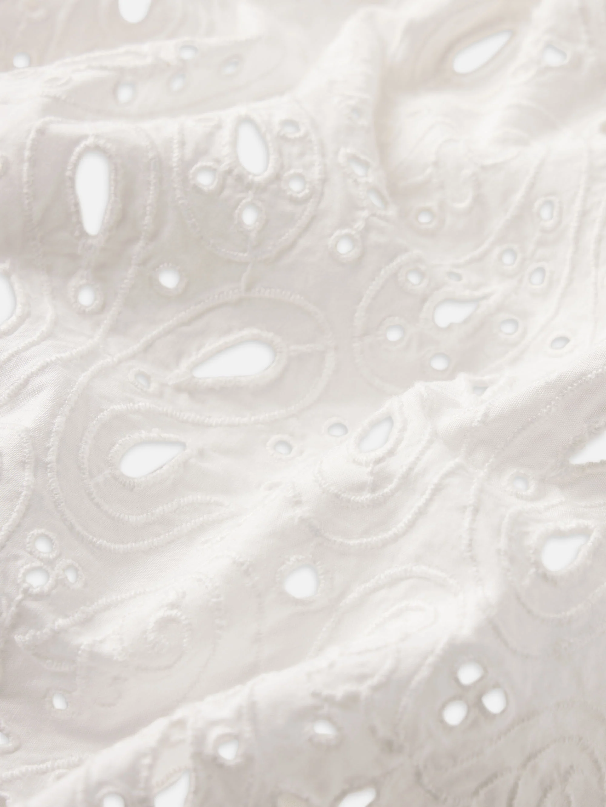 The Paisley Eyelet Short -- White - Image 7
