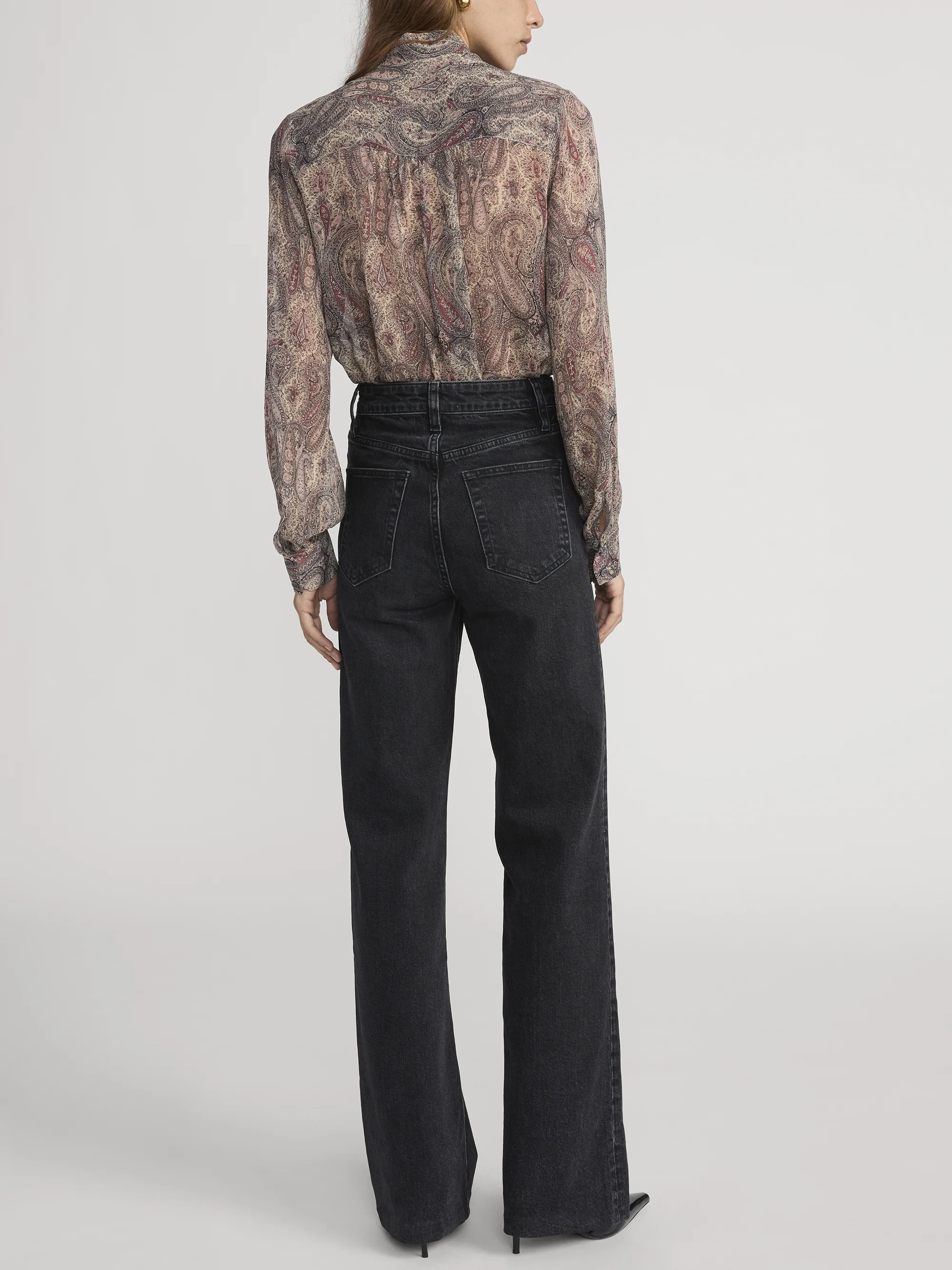 The Paisley Silk Tie Blouse -- Ecru Multi - Image 5