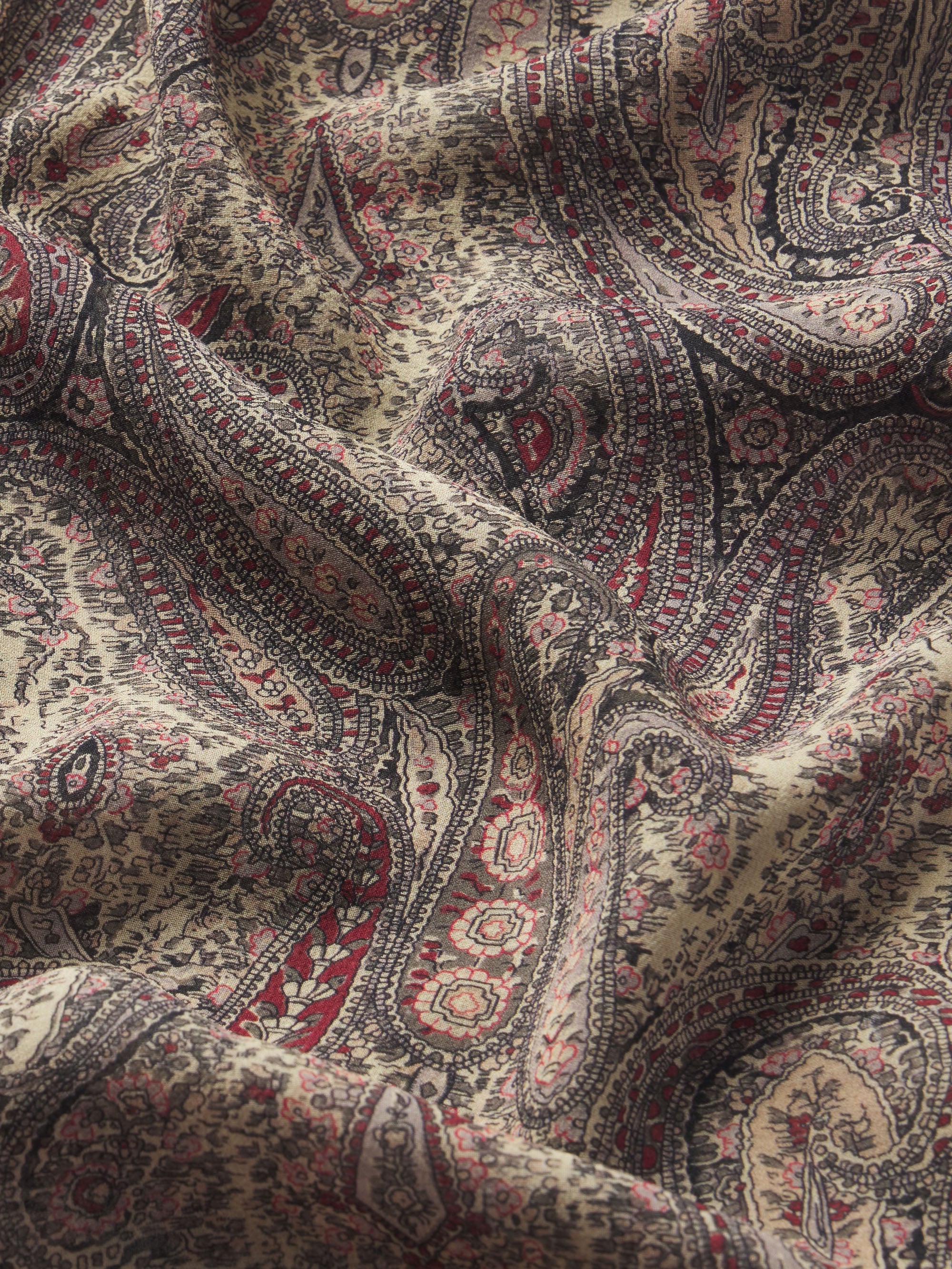 The Paisley Silk Tie Blouse -- Ecru Multi - Image 6