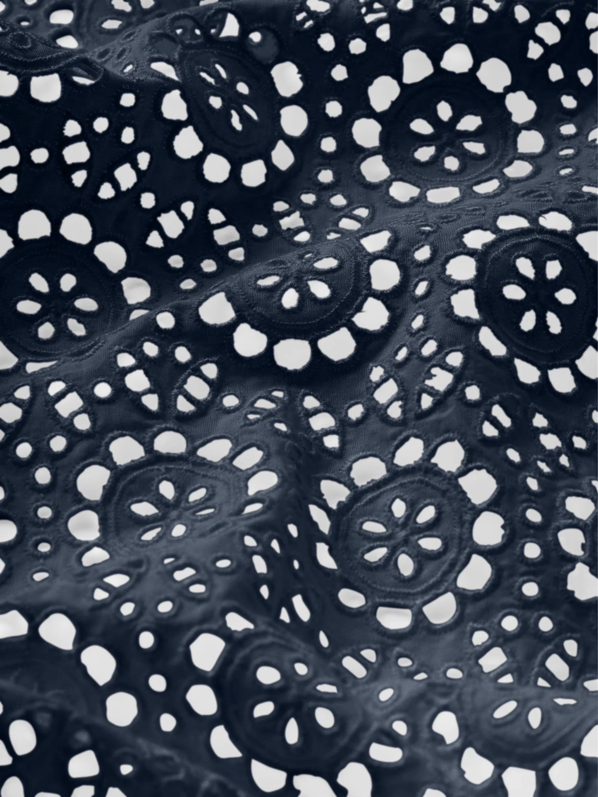 The Petal Eyelet Shirt -- Navy - Image 7