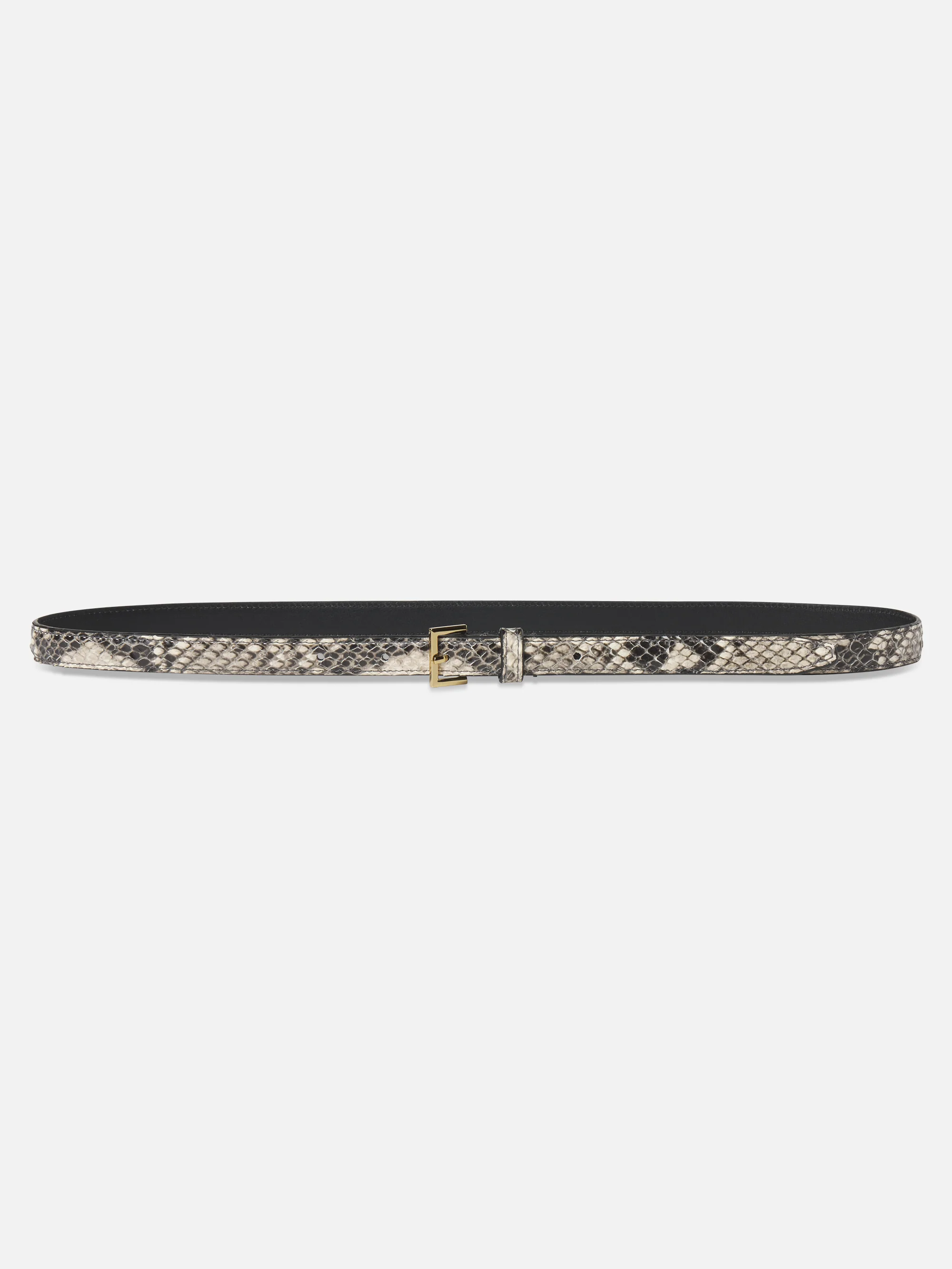 The Petite Square Buckle Belt -- Snakeskin