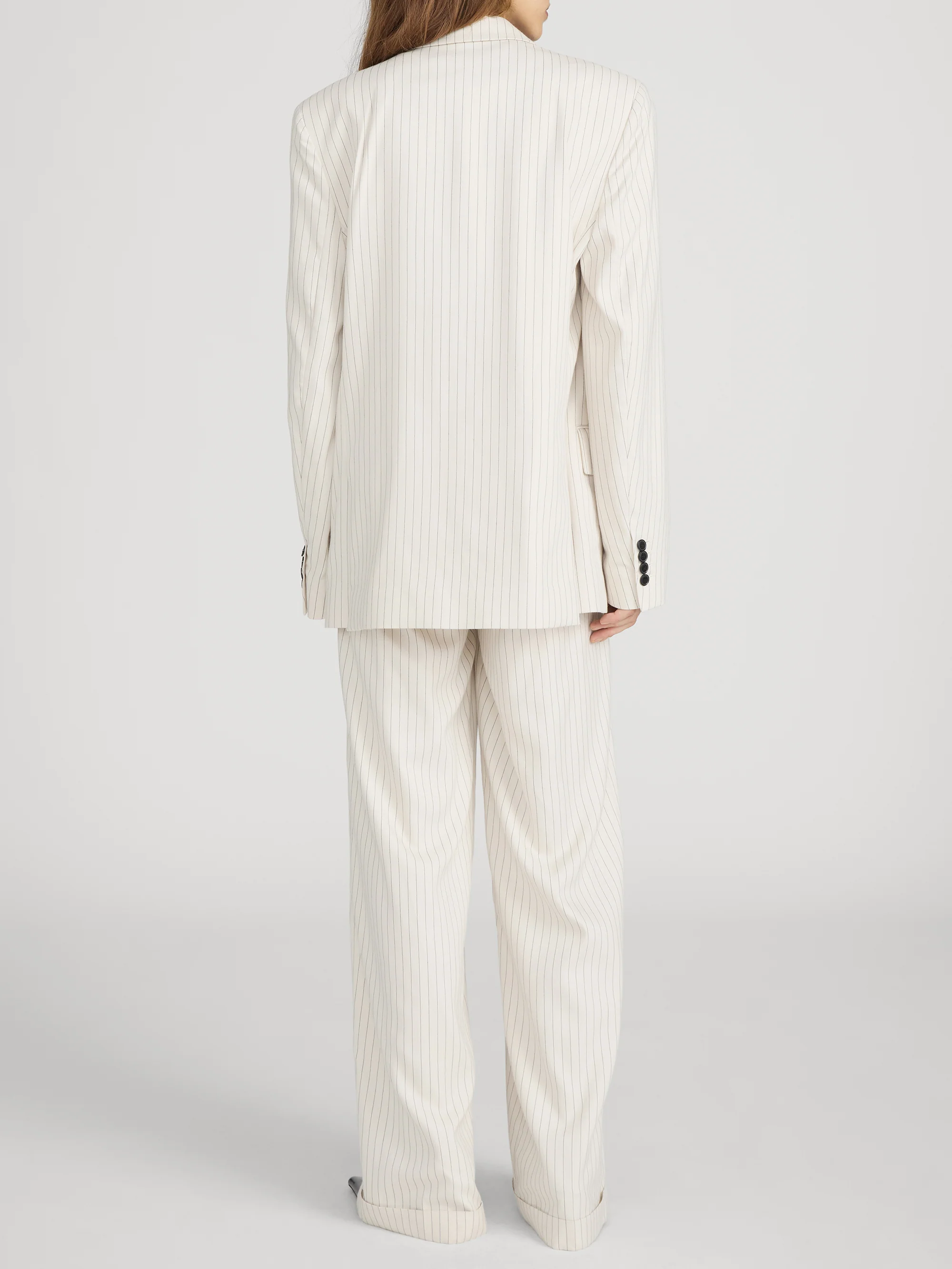 The Pinstripe Avenue Blazer -- Cream Multi - Image 6