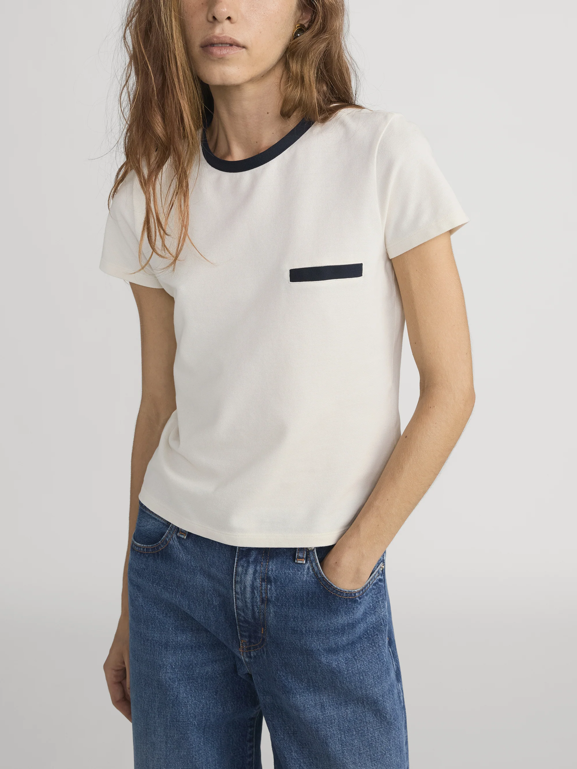 The Pique Baby Tee -- Cream Multi - Image 3