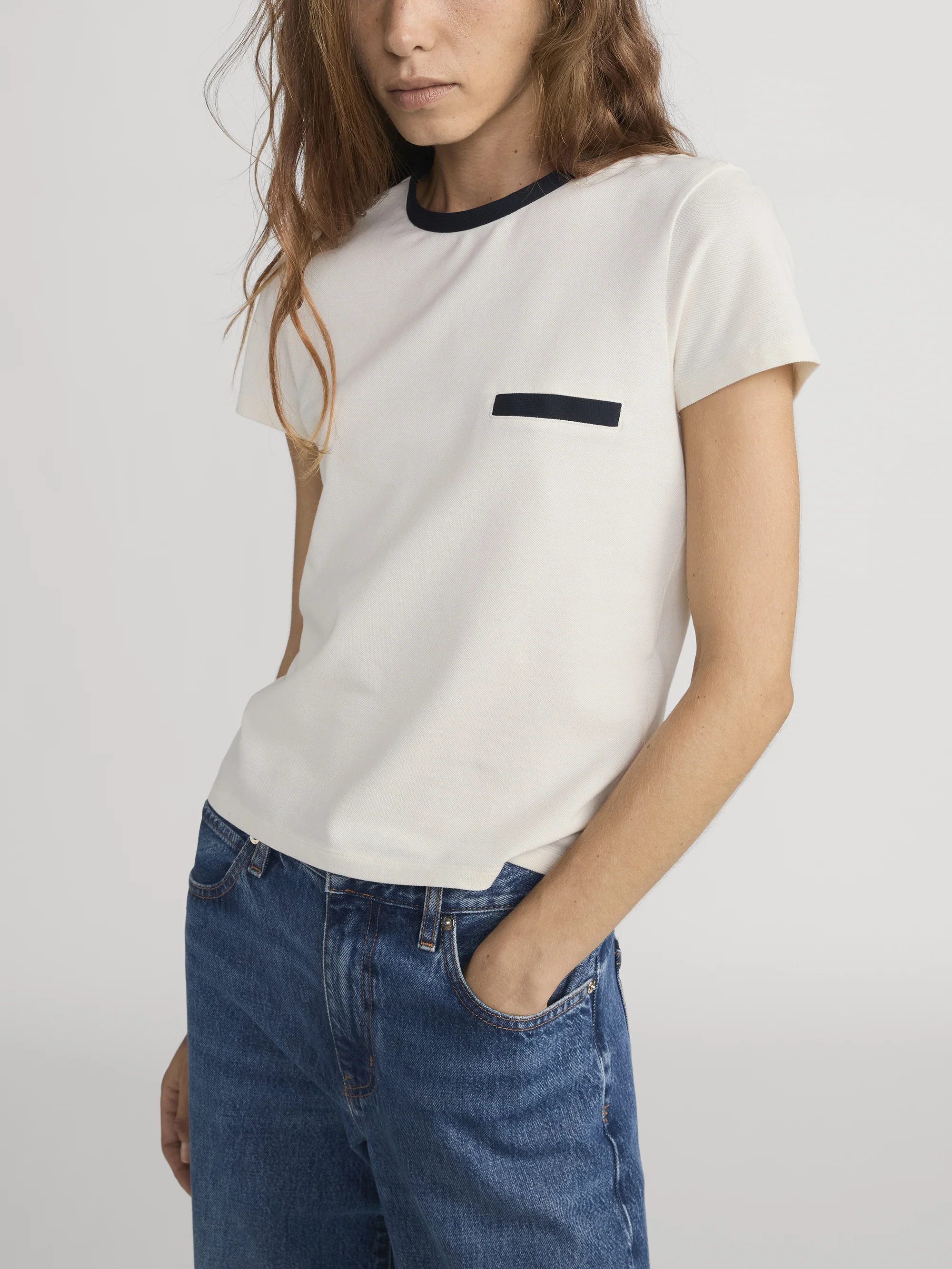 The Pique Baby Tee -- Cream Multi - Image 5