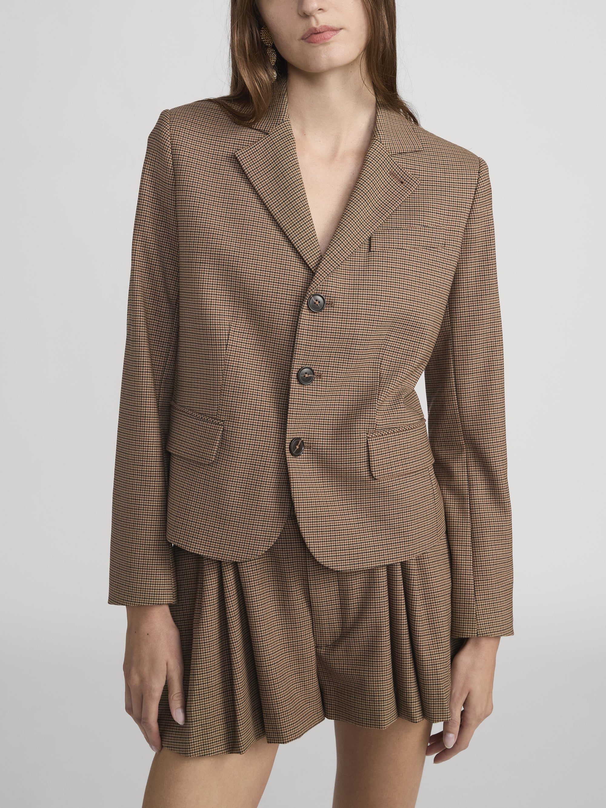 The Plaid Smart Blazer -- Brown Multi - Image 3