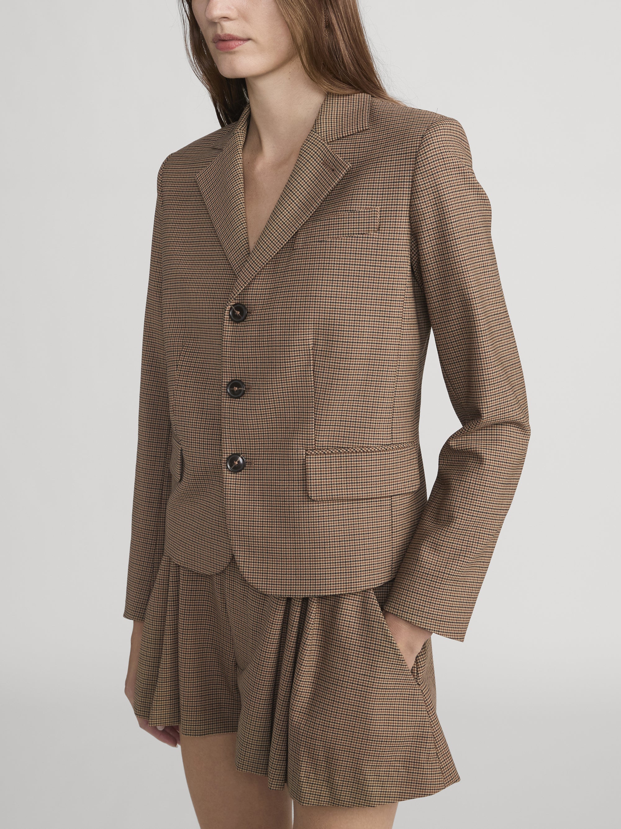 The Plaid Smart Blazer -- Brown Multi - Image 5