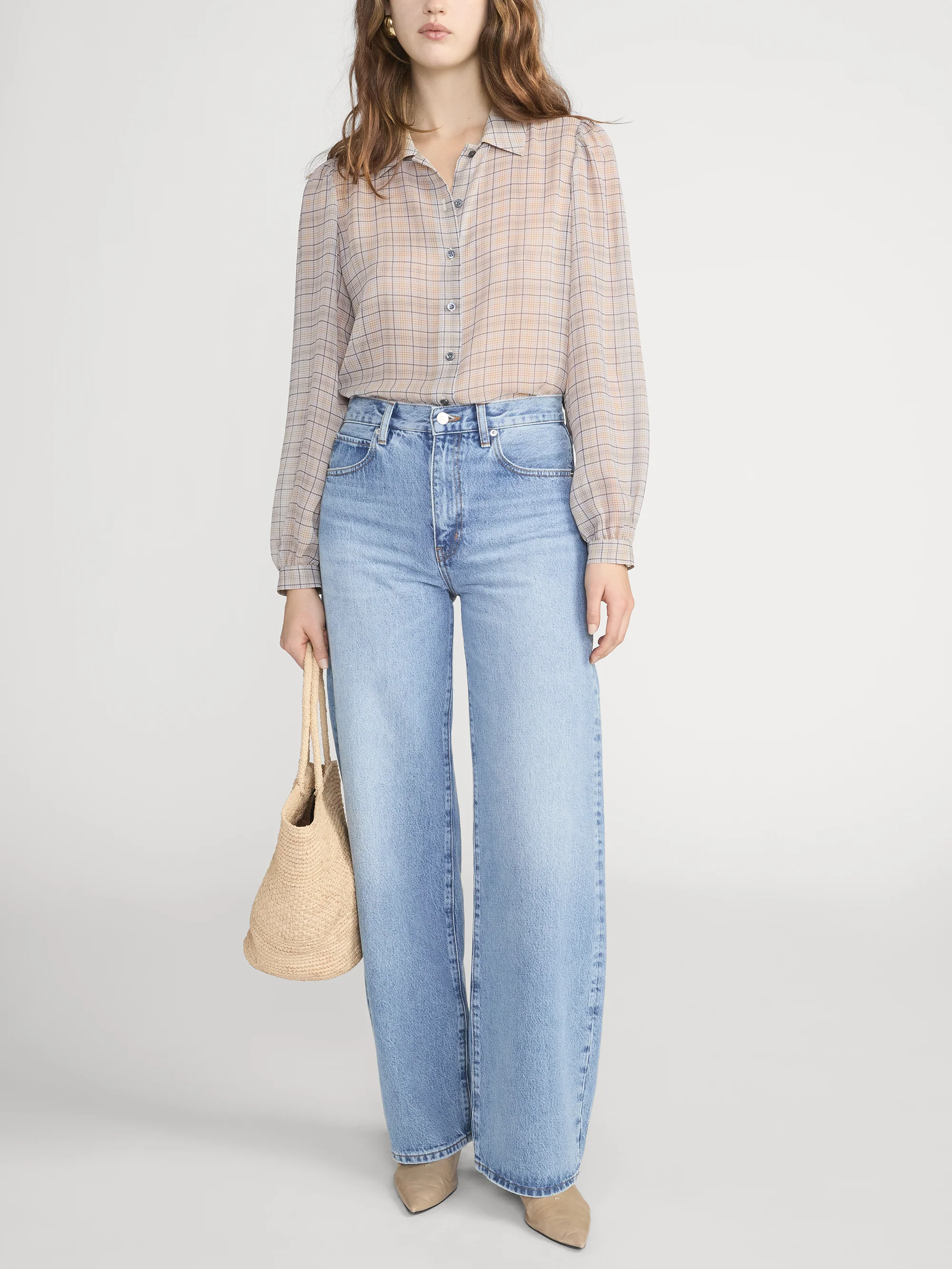 The Plaid Staple Blouse -- Walnut Multi - Image 2