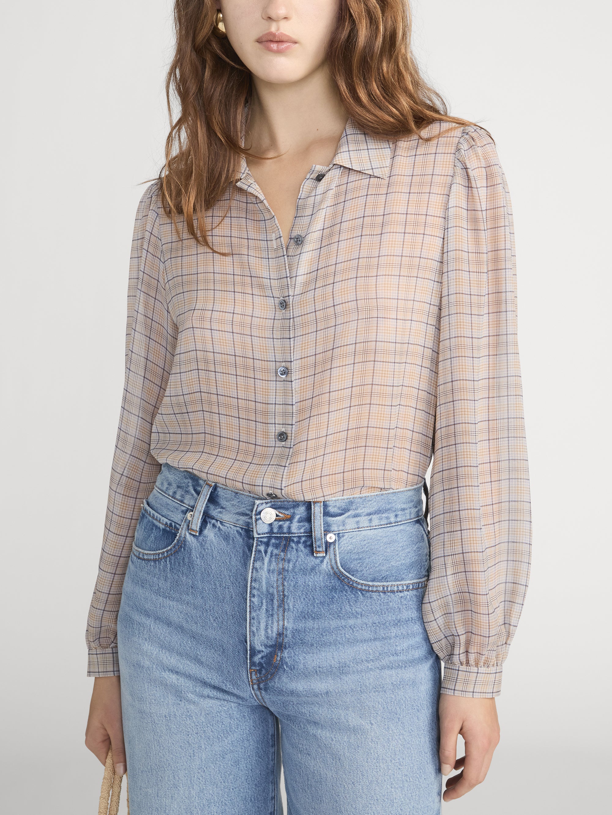 The Plaid Staple Blouse -- Walnut Multi - Image 3