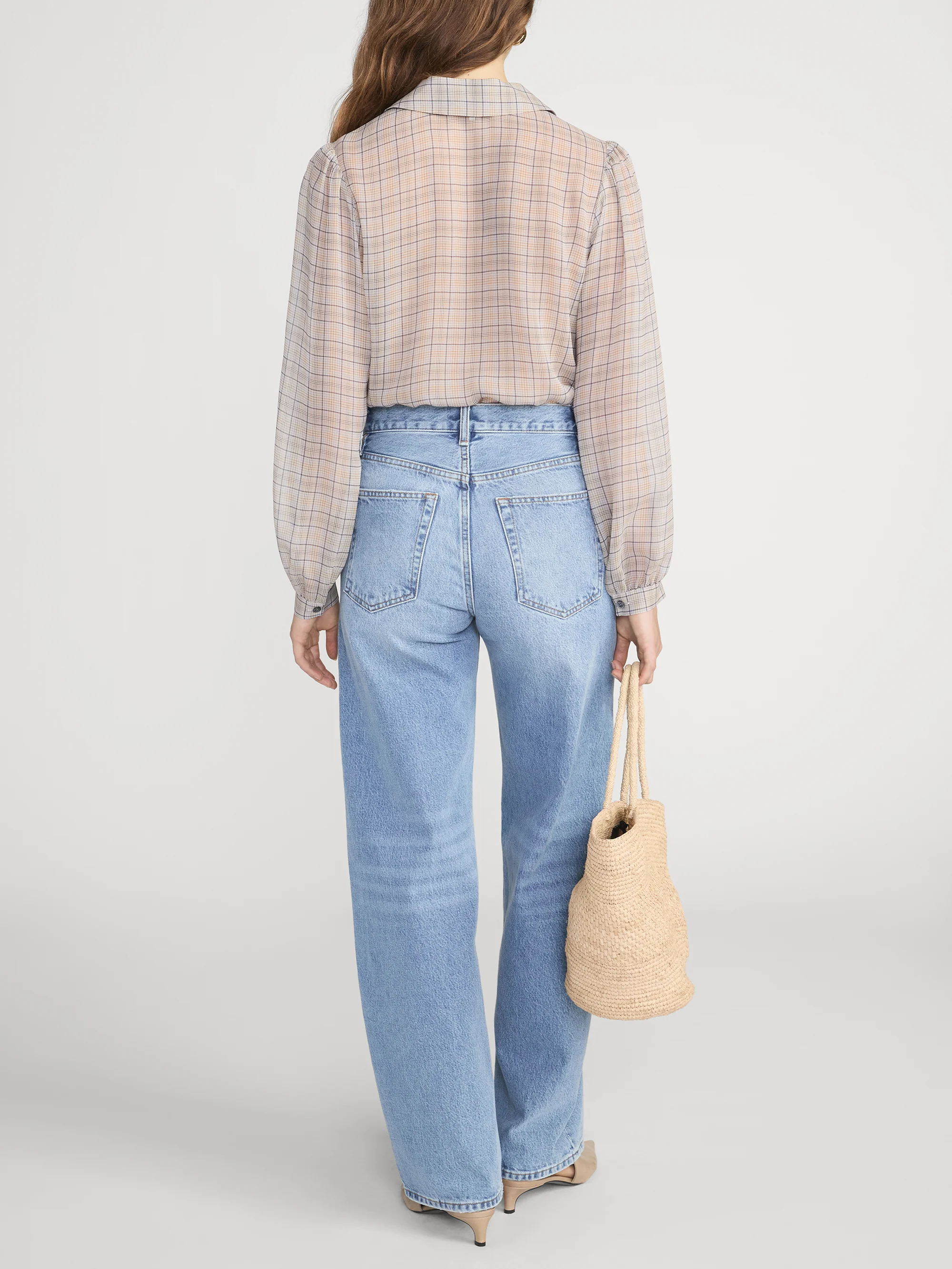 The Plaid Staple Blouse -- Walnut Multi - Image 6