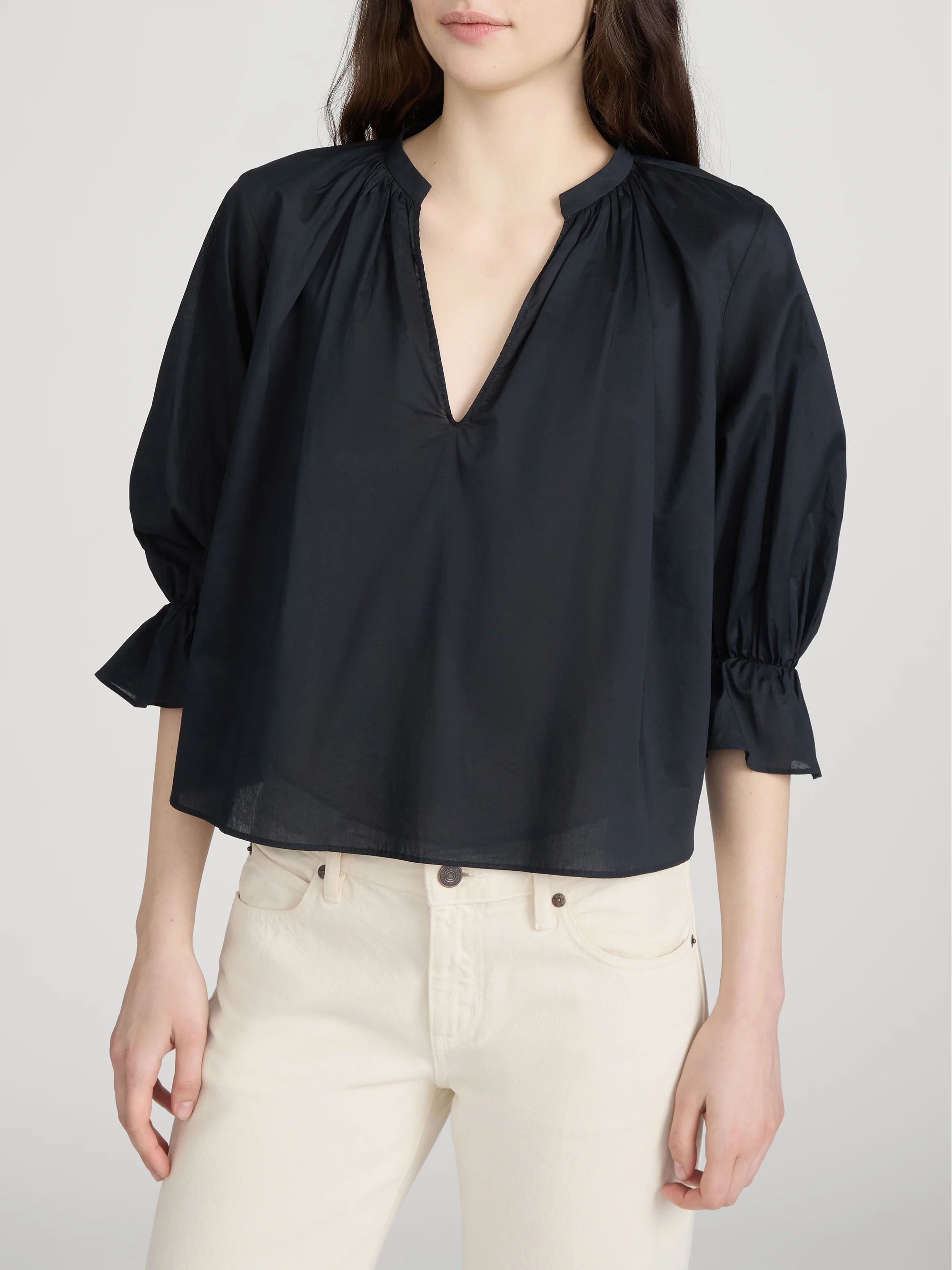 The Poet Blouse -- Navy - Image 3