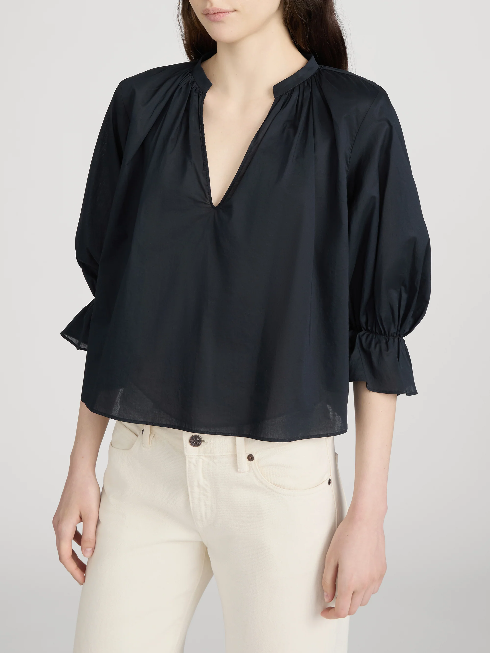 The Poet Blouse -- Navy - Image 4