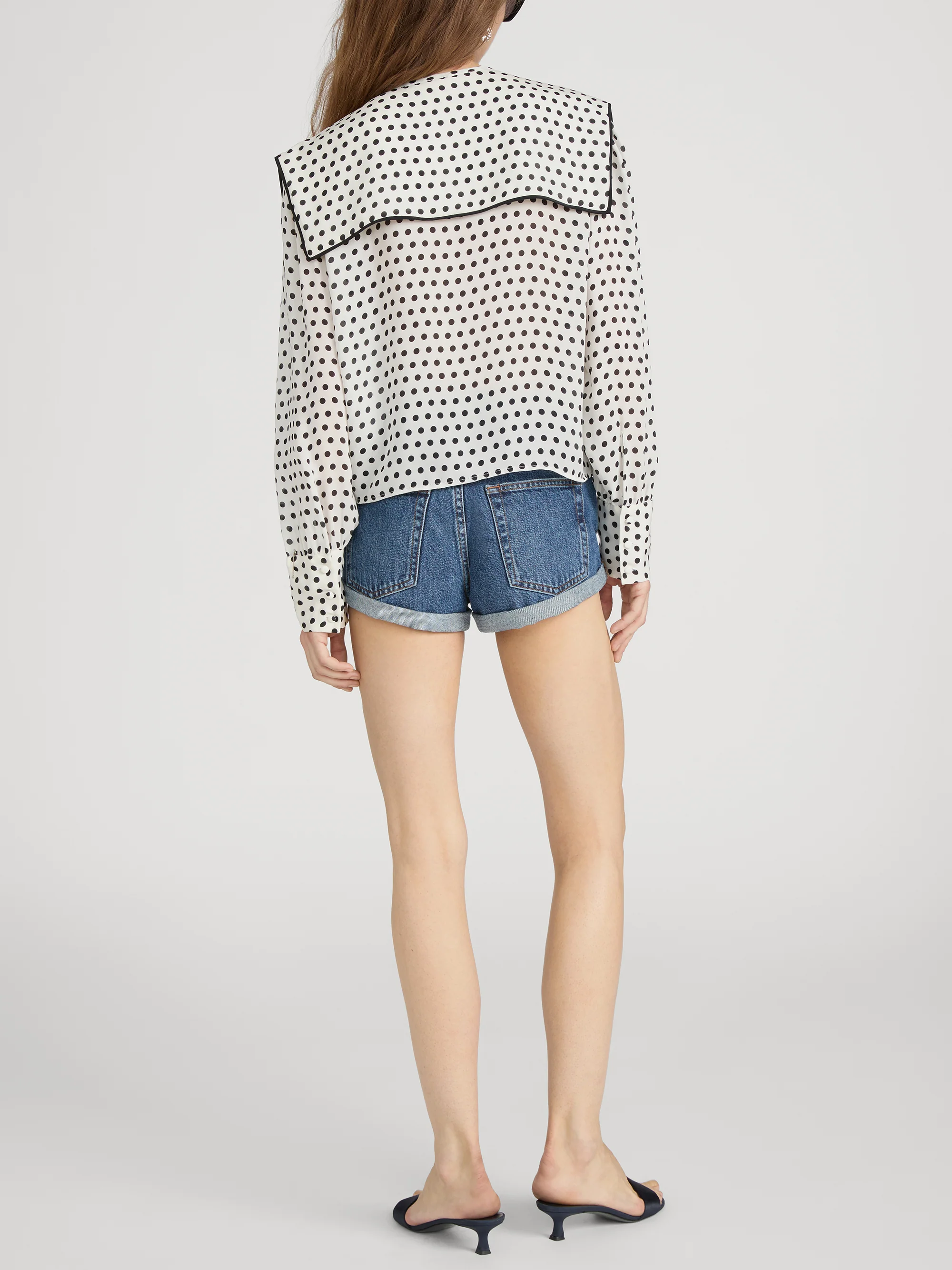 The Polka Dot Fleet Blouse -- Cream - Image 6