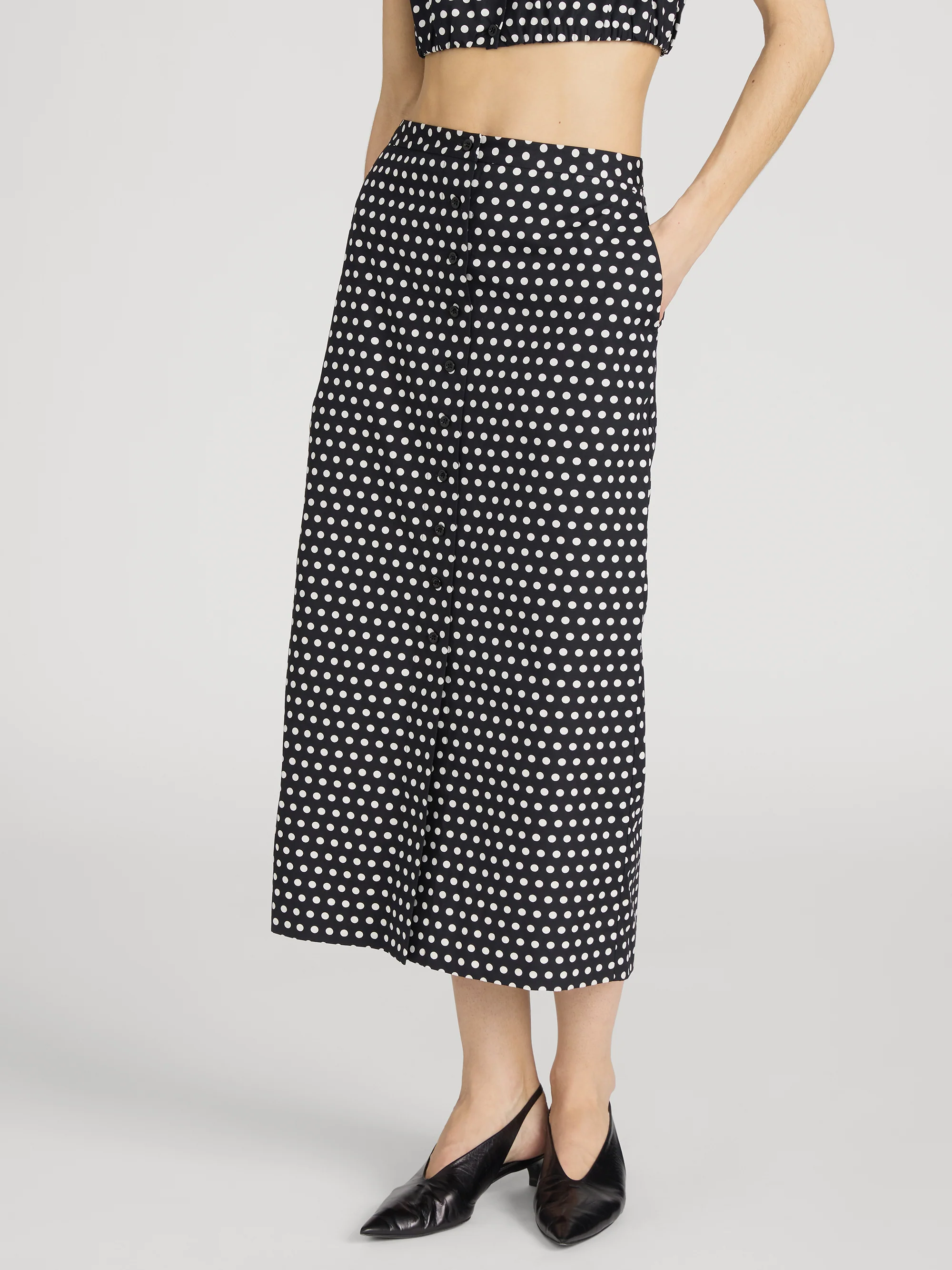 The Polka Dot Skirt -- Black Multi - Image 4