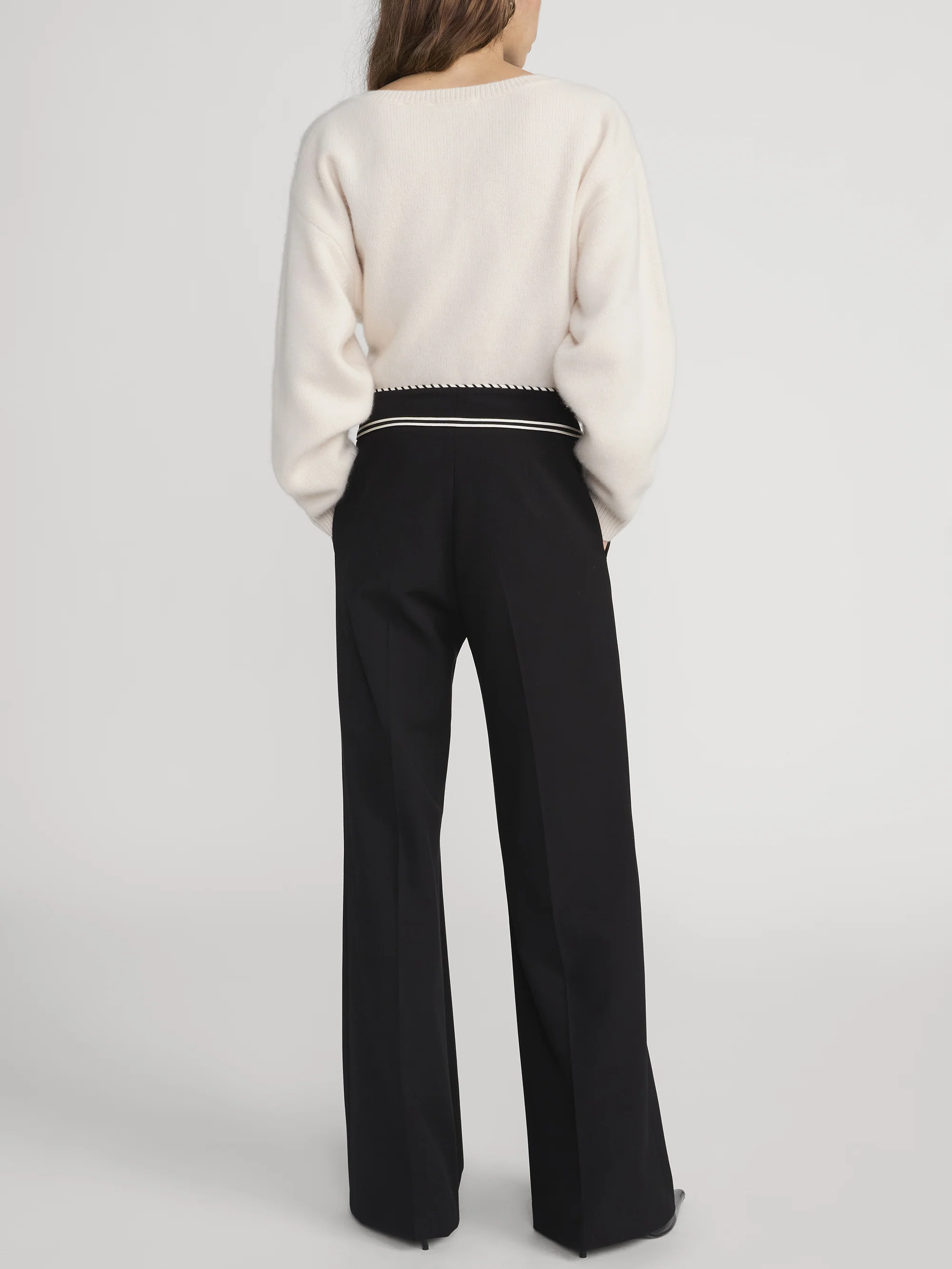 The Prim Slim Palazzo Trouser -- Black - Image 6