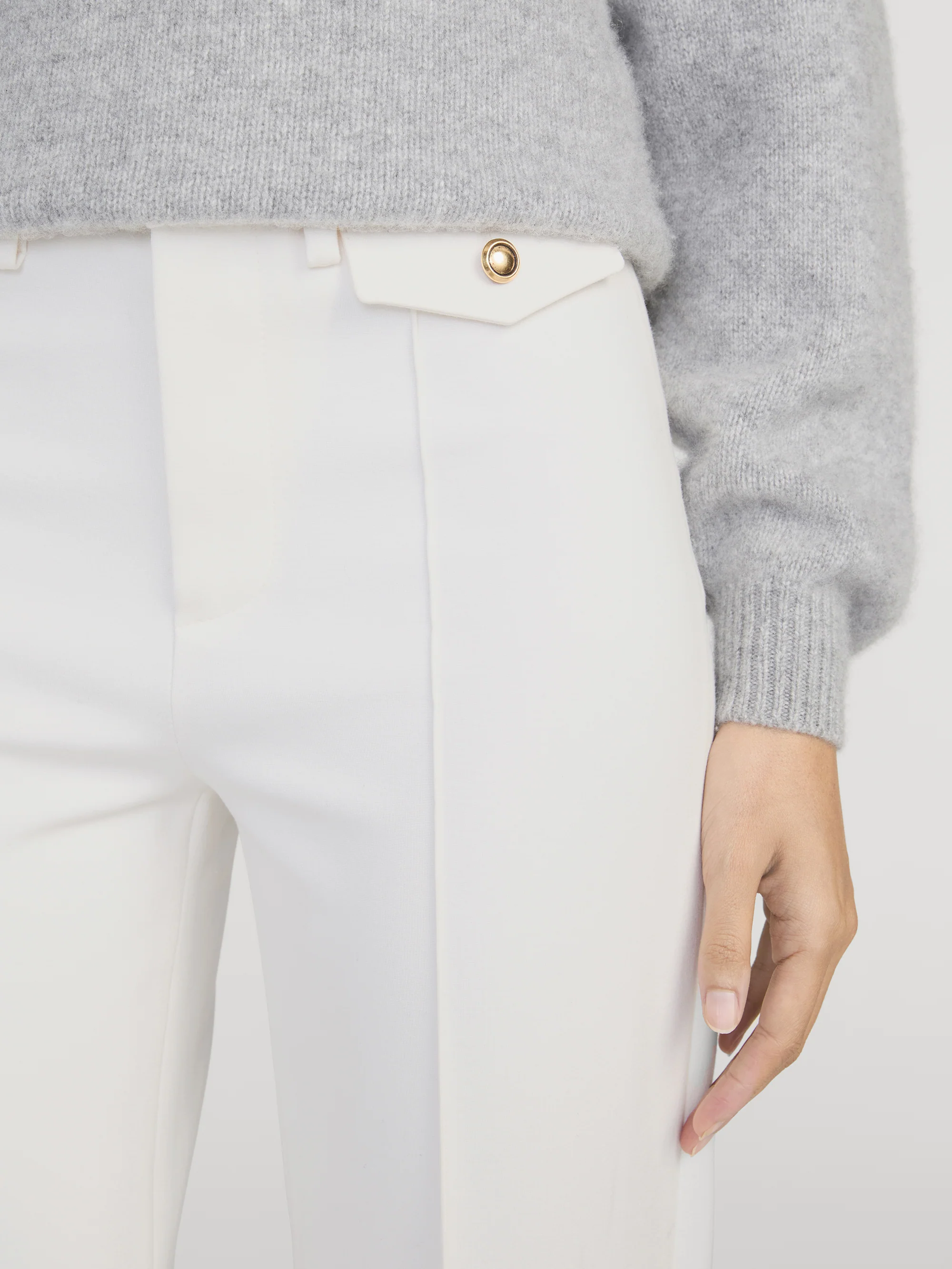 The Reboot Crop Trouser -- Cream - Image 5