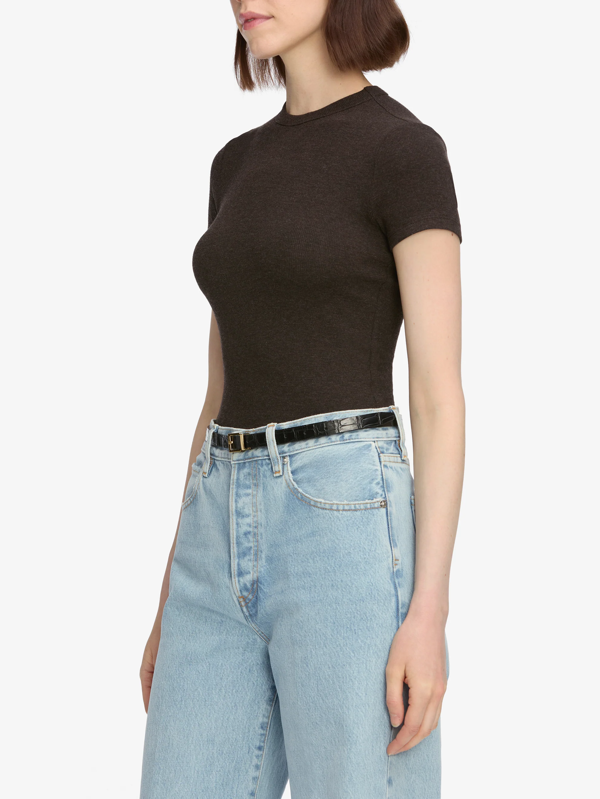 The Rib Baby Tee -- Coffee - Image 5