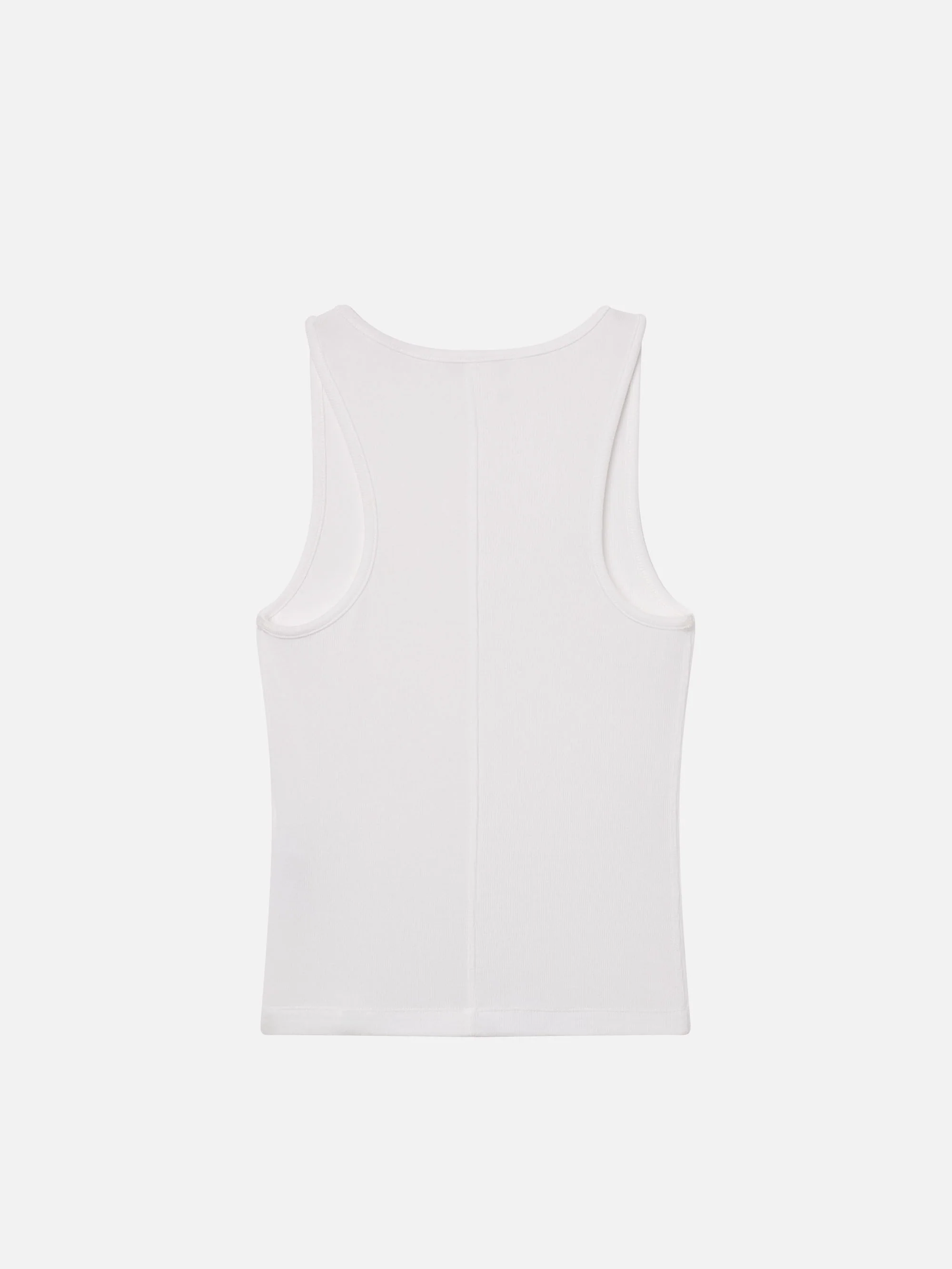 The Rib Scoop Neck Tank -- White - Image 4