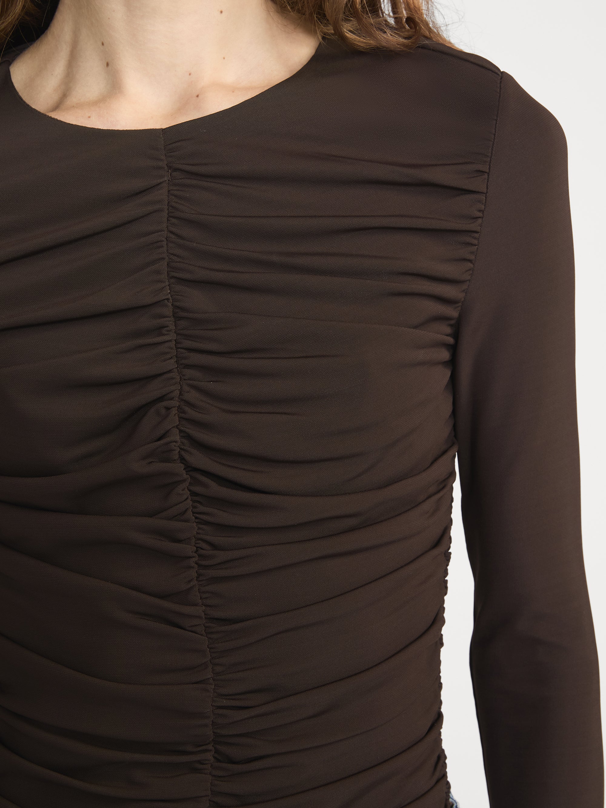 The Ruched Top -- Mocha - Image 5