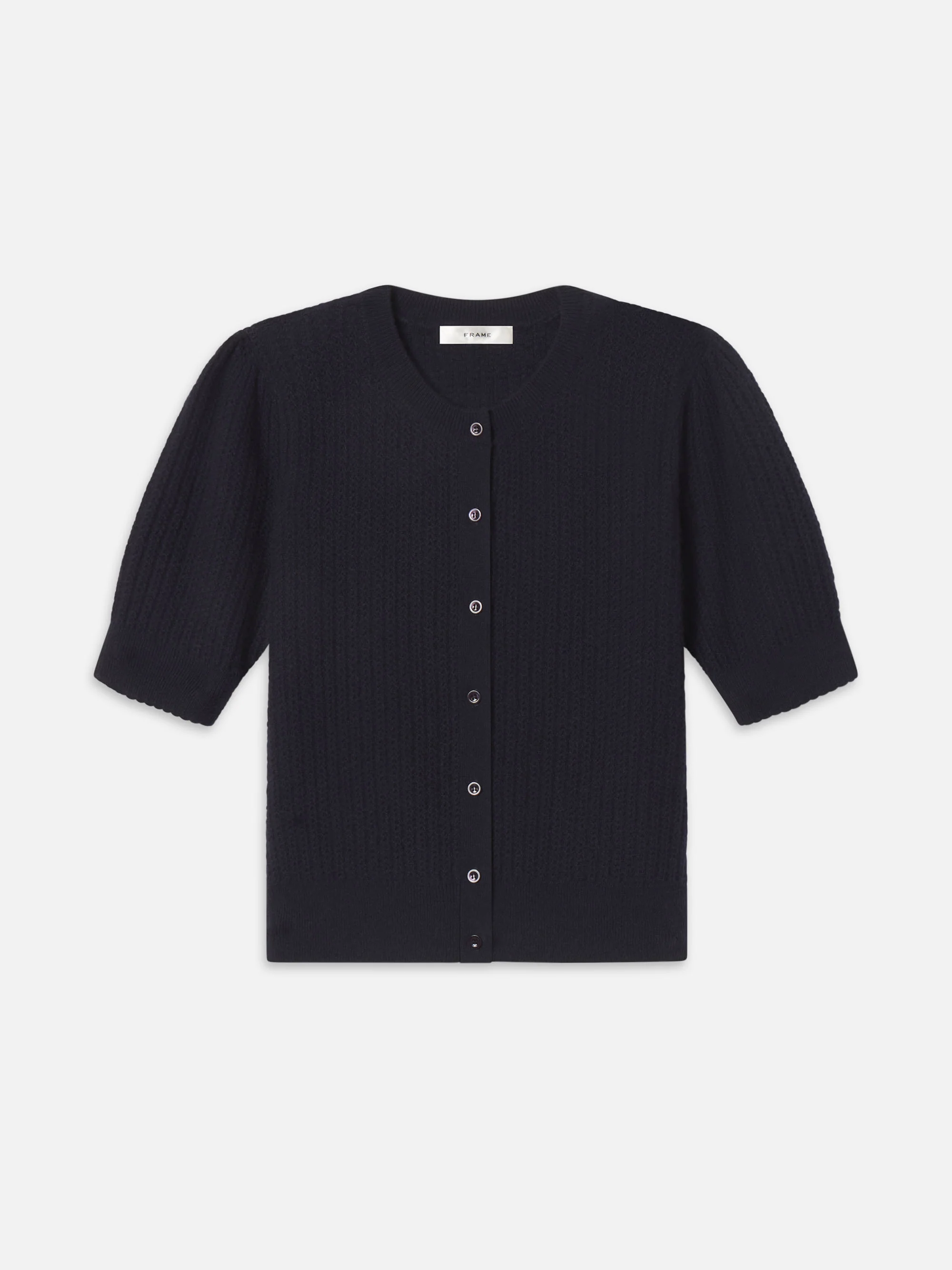 The Chain Pointelle Cardi -- Navy