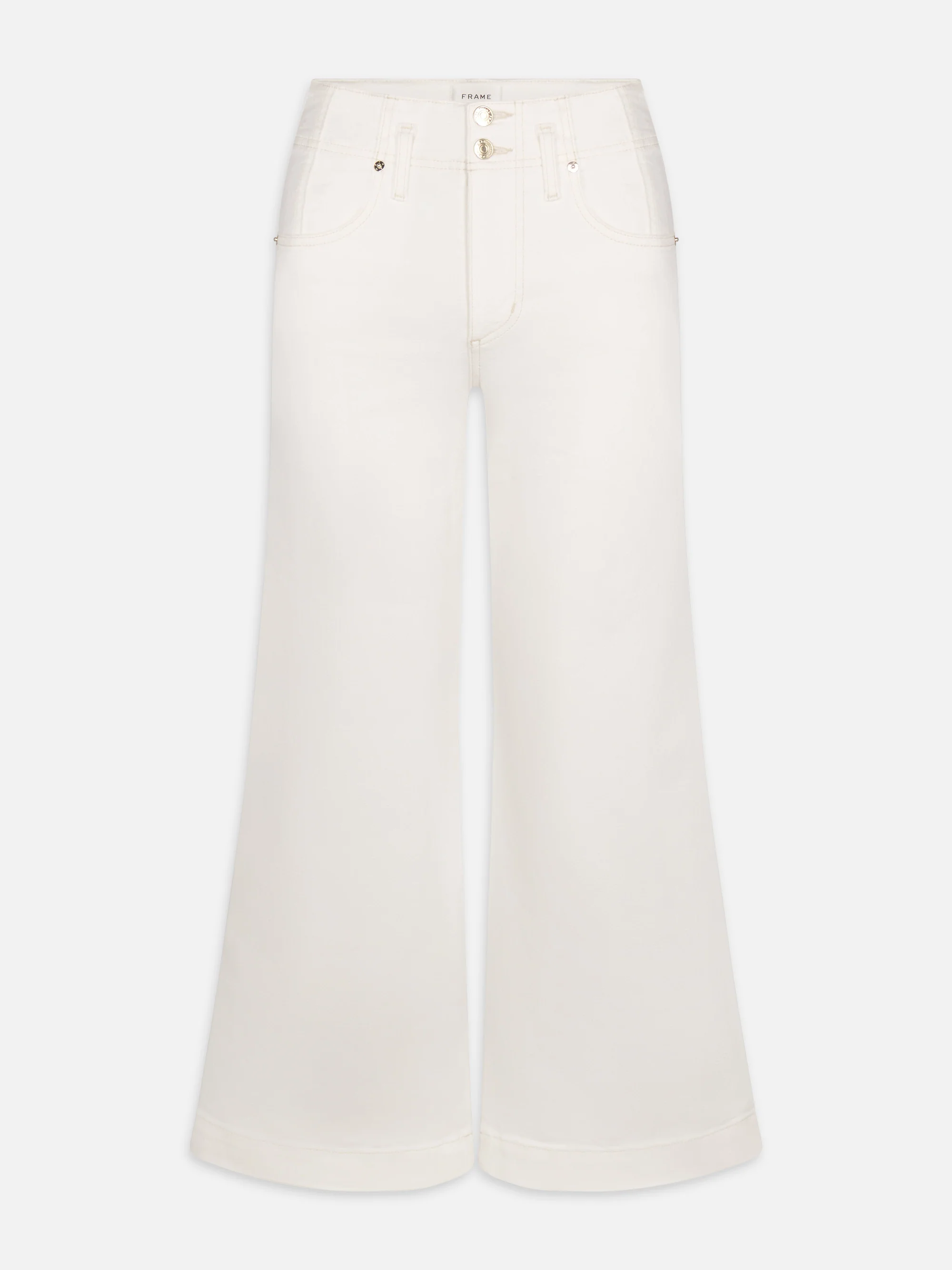 The Seamed Wide Trouser Crop -- Au Natural Clean